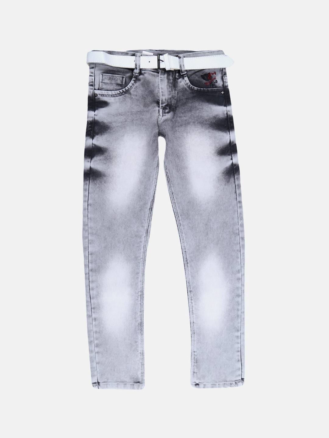 

V-Mart Boys Grey Melange Heavy Fade Stretchable Jeans