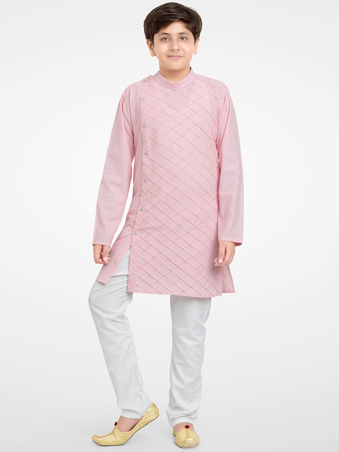 

Jeetethnics Boys Pink Kurti with Pyjamas