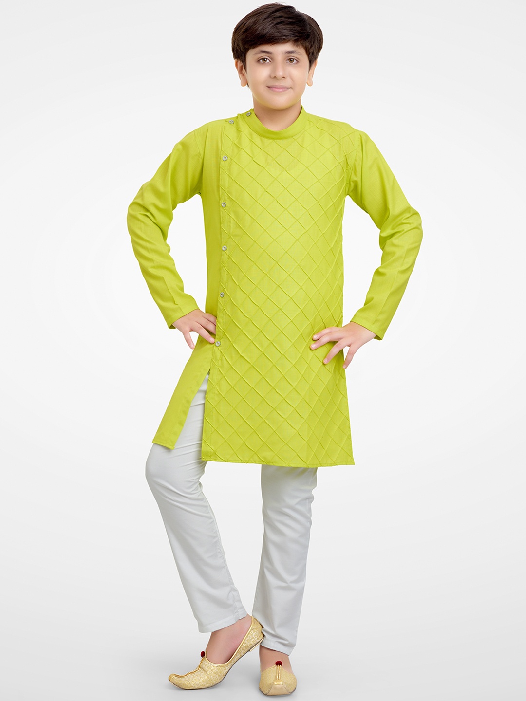 

Jeetethnics Boys Green Kurta with Pyjamas