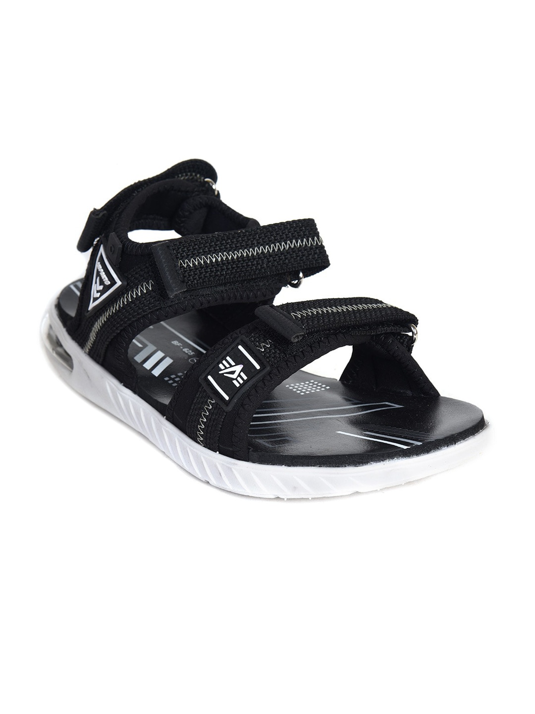 

IMPAKTO Men Black & White Printed Sports Sandals