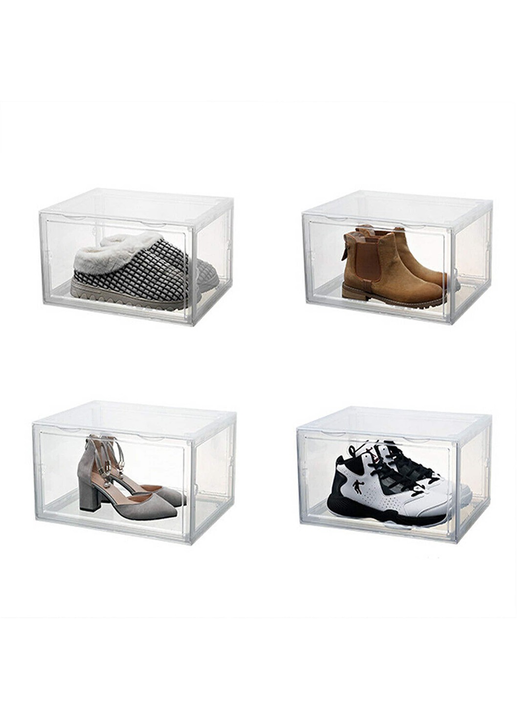 

Sasimo White Solid Plastic Shoe Organizer
