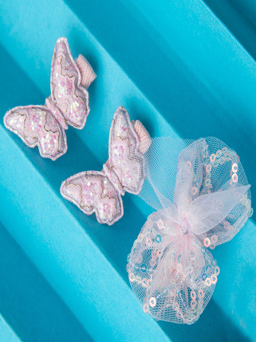 

Jewelz Girls Pink Set of 3 Embellished Alligator Hair Clips