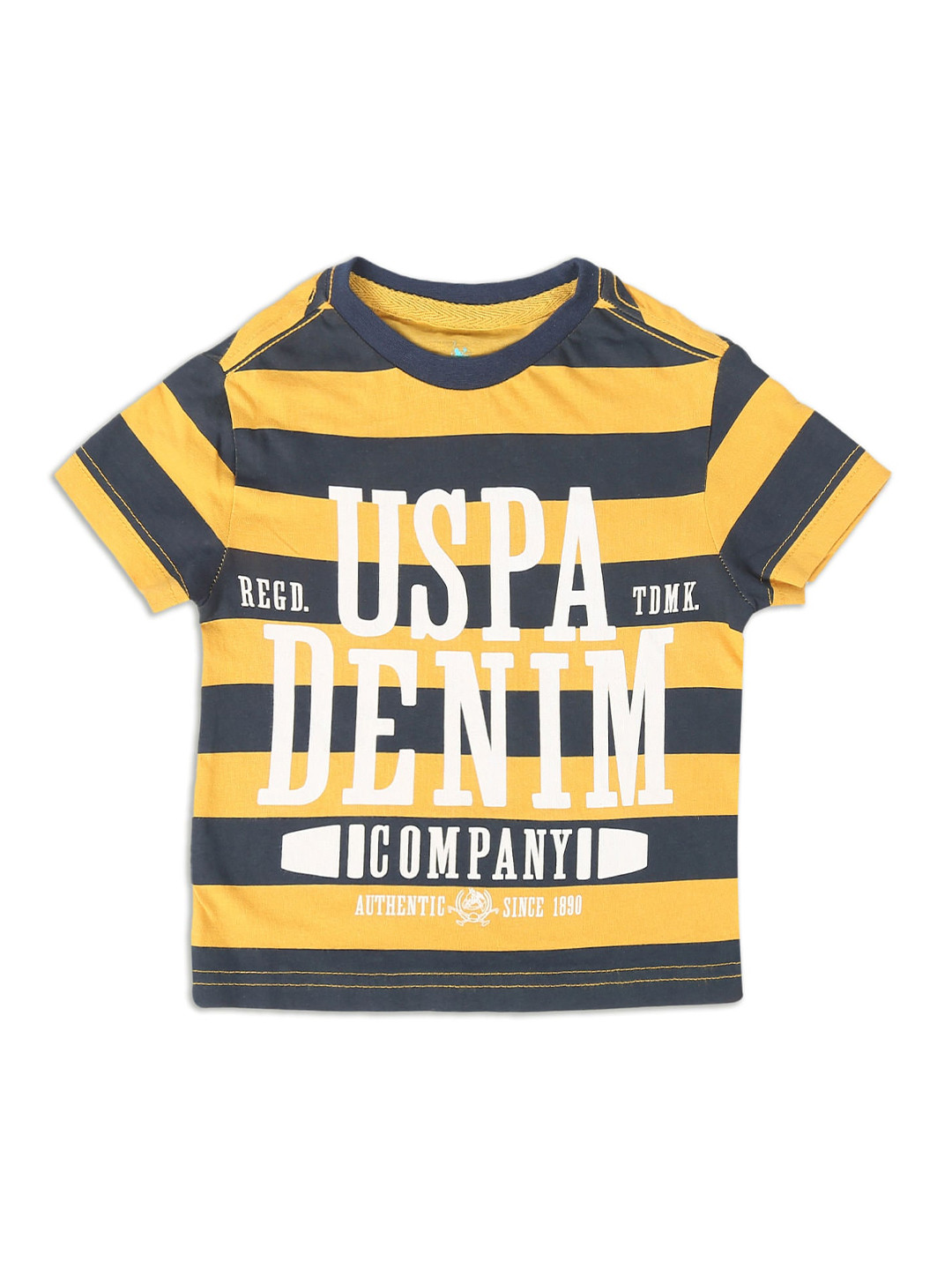 

U S Polo Assn Boys Yellow Bumble Bee Typography Printed T-shirt