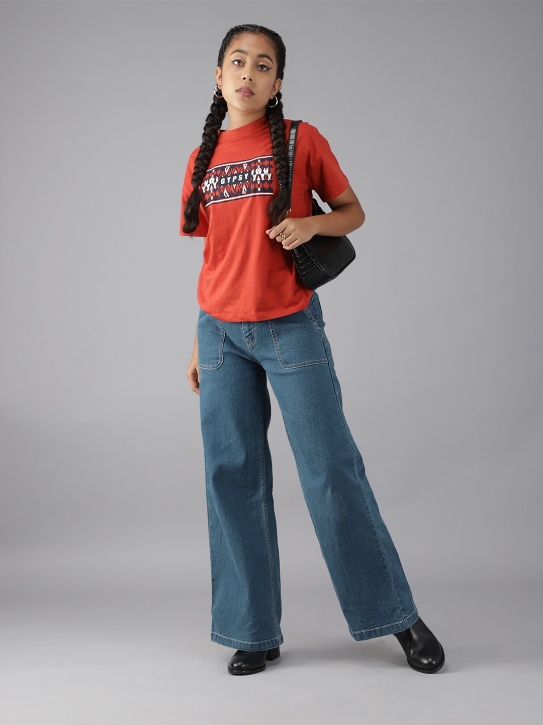 

UTH by Roadster Girls Blue Flared Stretchable Jeans