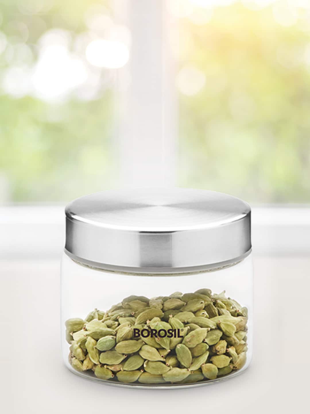 

BOROSIL Transparent Solid Air-Tight Glass Storage Container