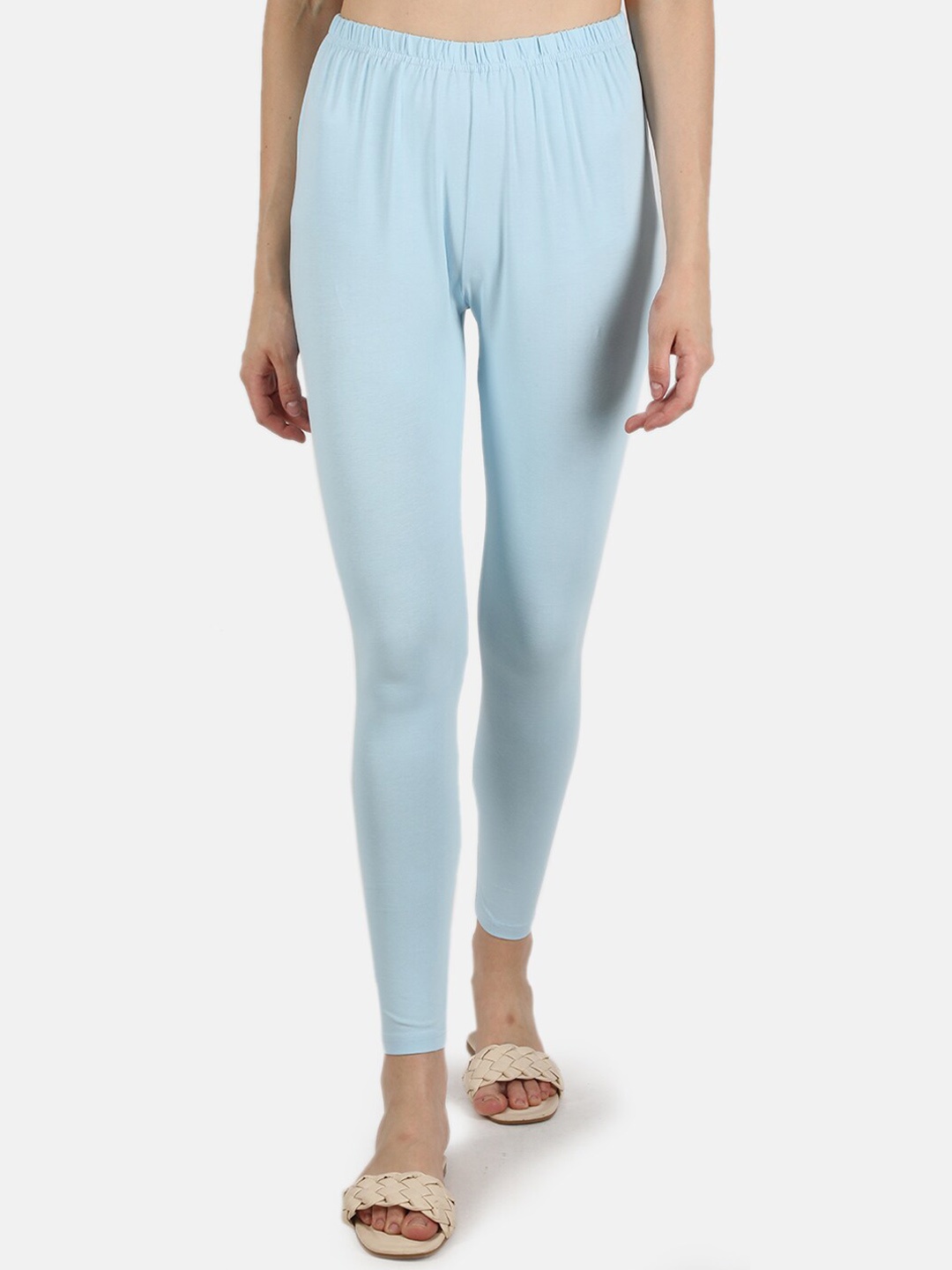 

Monte Carlo Women Blue Solid Ankle-Length Leggings
