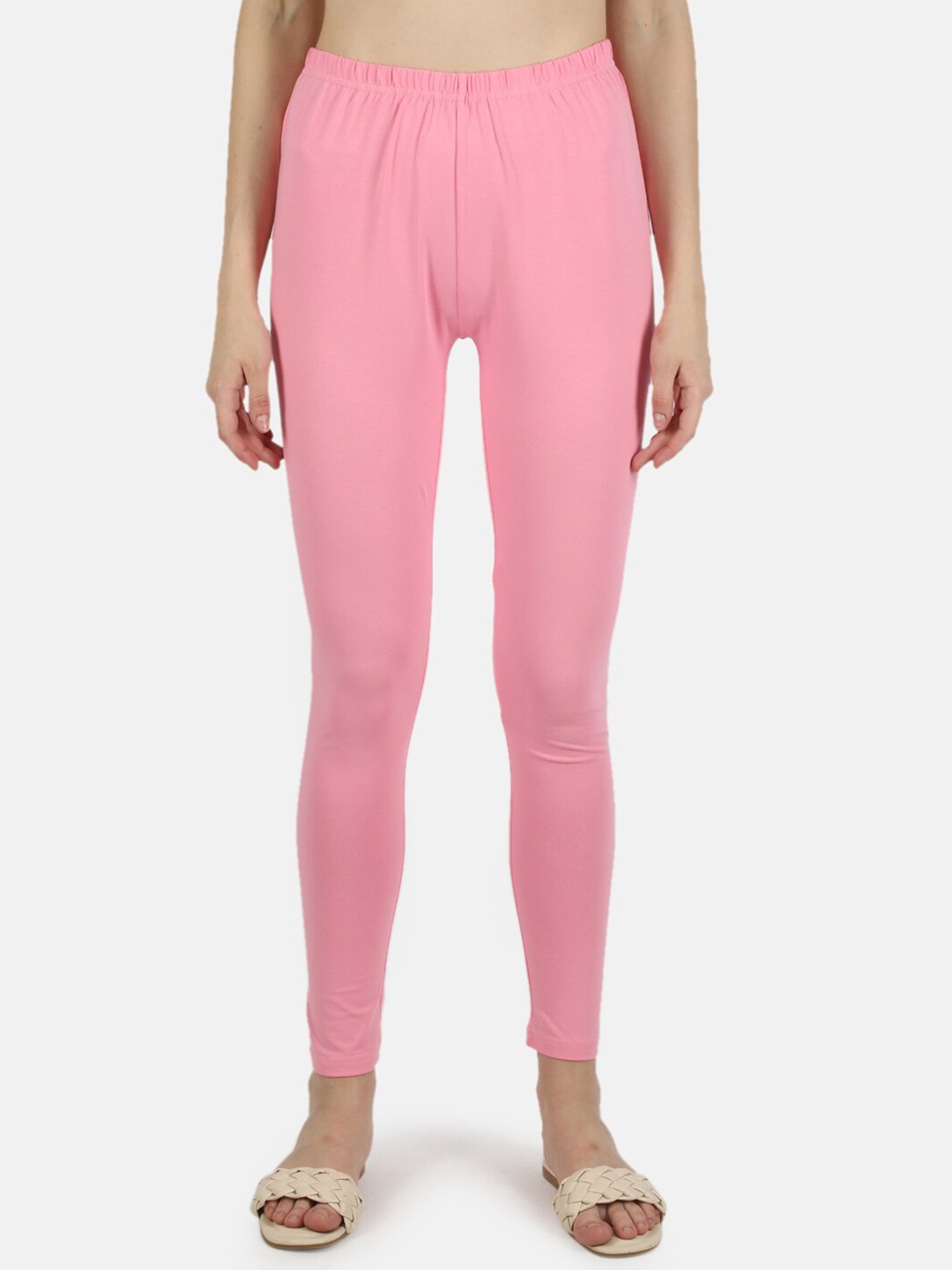 

Monte Carlo Women Pink Solid Ankle-Length Leggings
