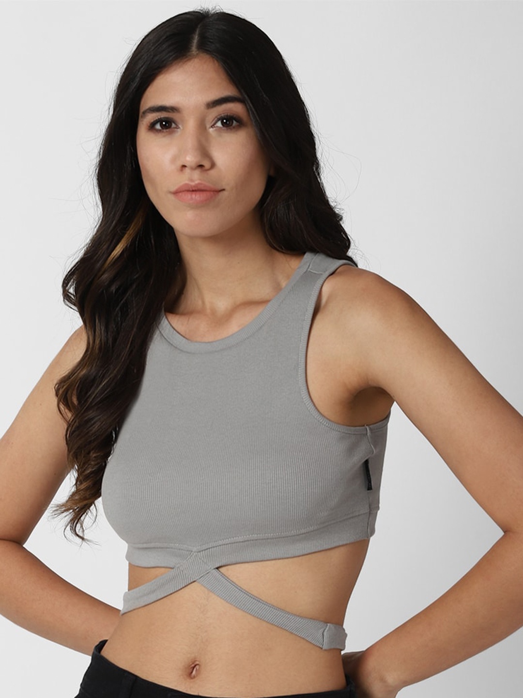 

FOREVER 21 Grey Crop Top