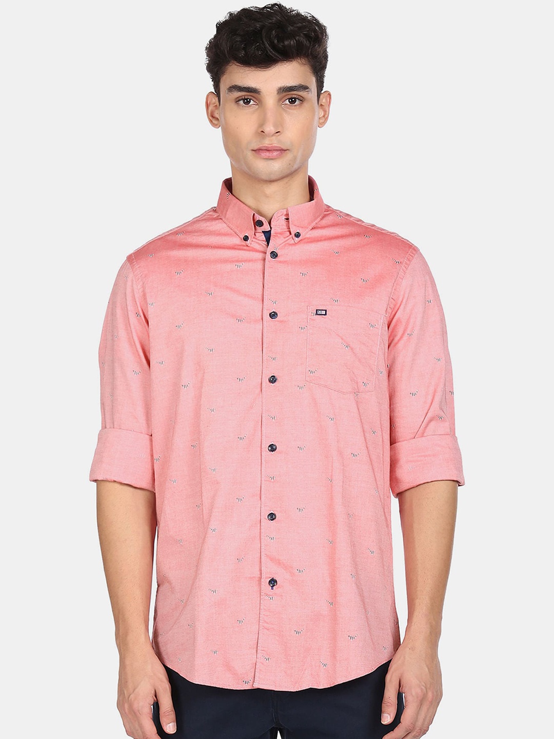 

Arrow Sport Men Red Printed Button-Down Collar Shirt