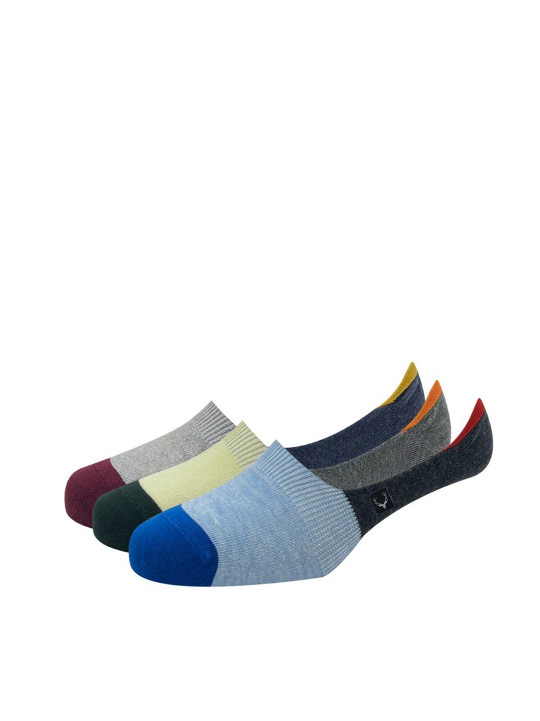 

Allen Solly Men Pack Of 3 Blue & Green Colourblocked Shoe Liners, Black