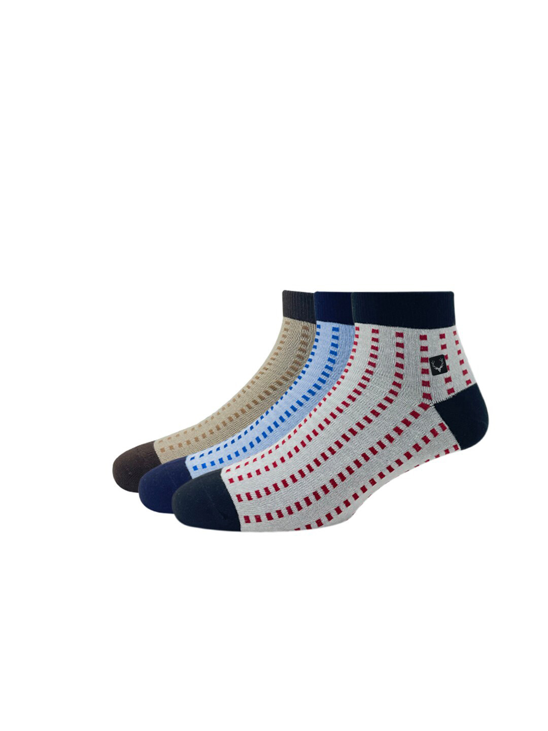 

Allen Solly Men Pack Of 3 Patterned Ankle-Length Socks, Black