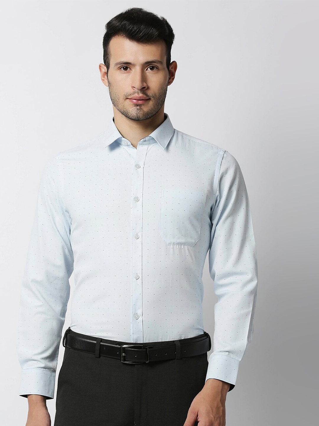 

Solemio Men Blue Formal Shirt