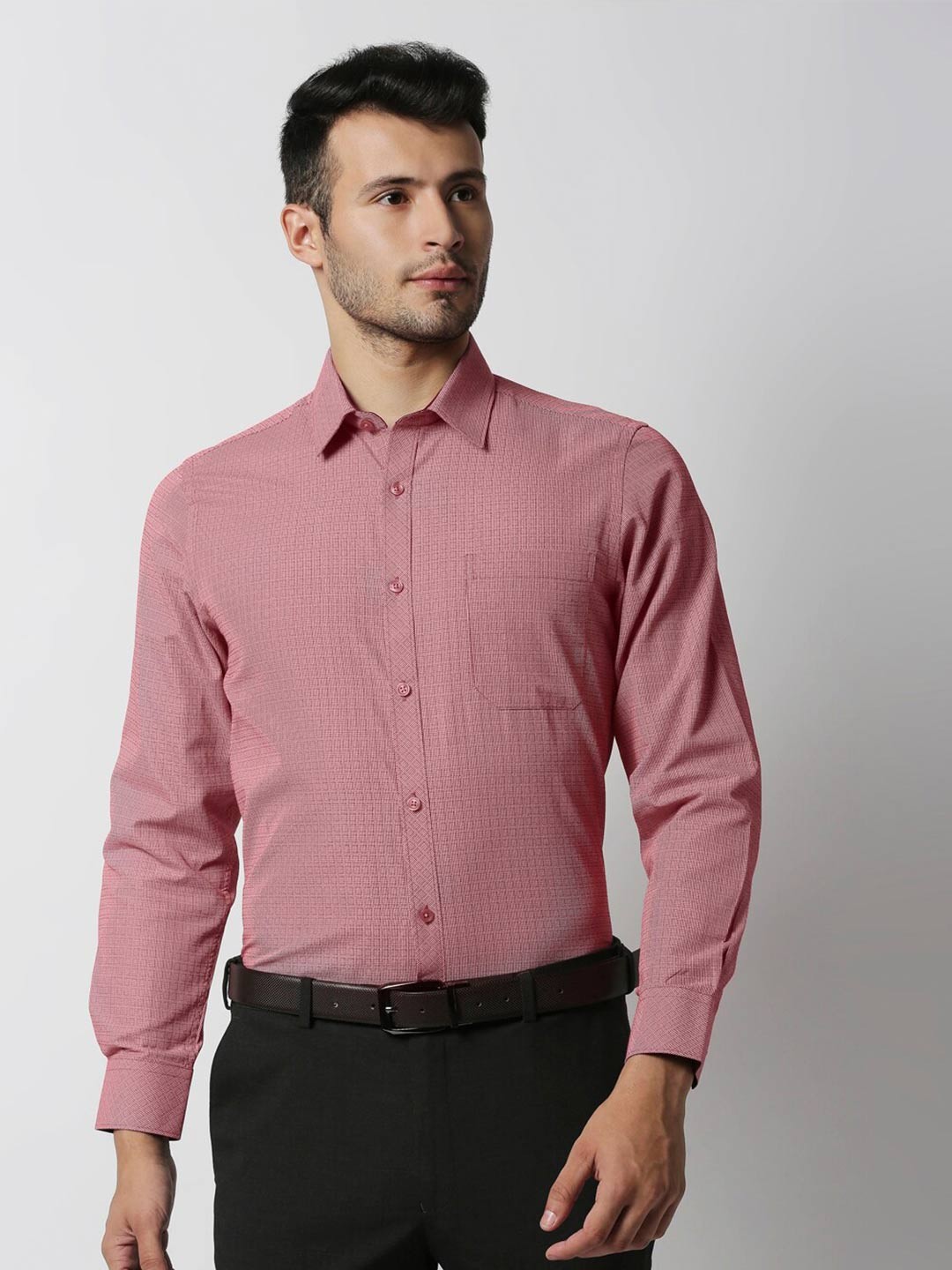 

Solemio Men Red Formal Shirt