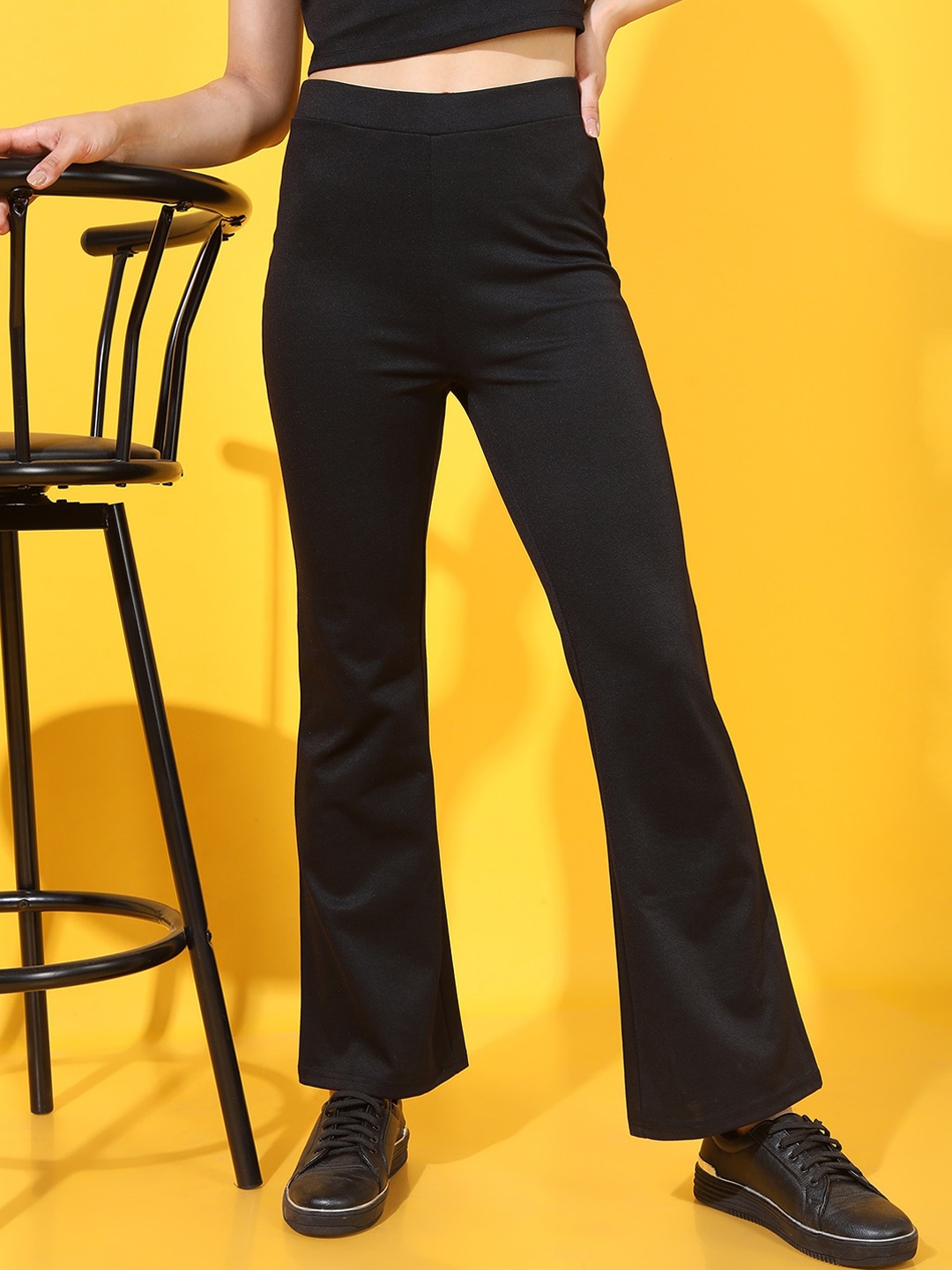 

Tokyo Talkies Women Stylish Black Solid Trousers