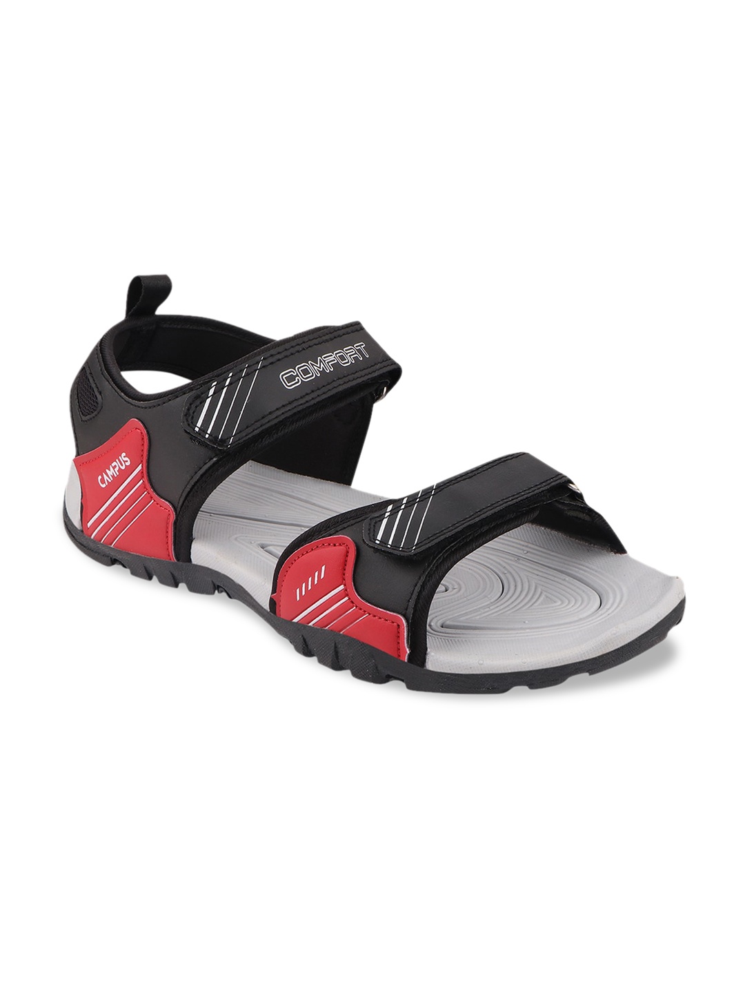 

Campus Men Sandals, Black