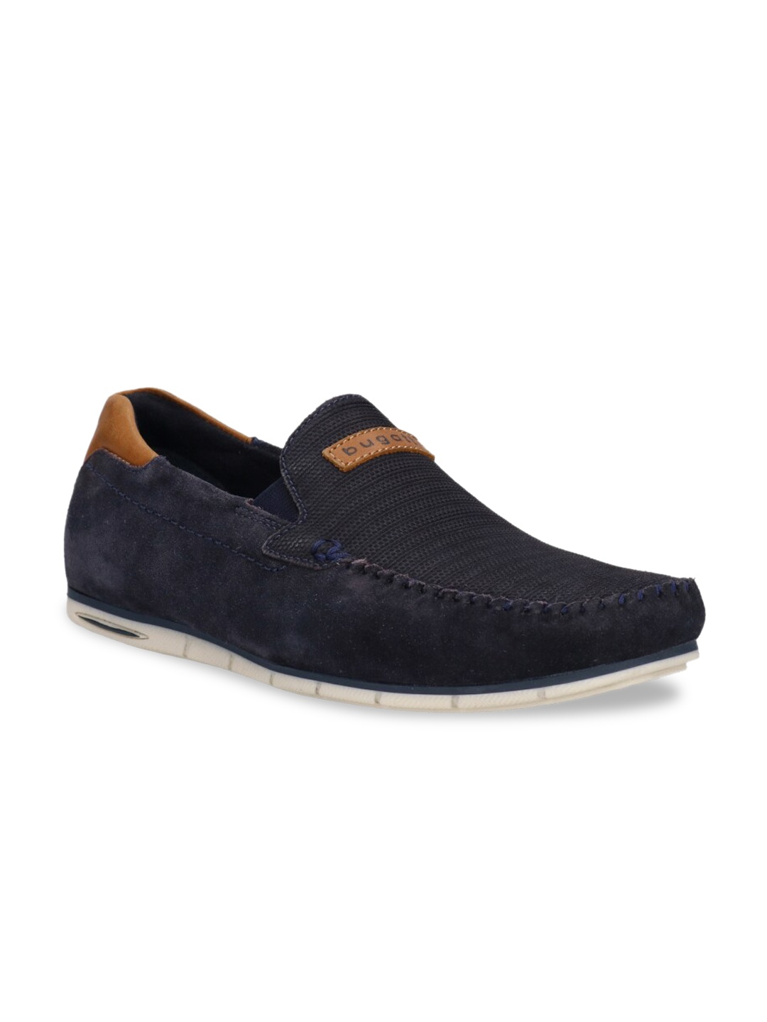 

Bugatti Men Blue Suede Slip-On Sneakers