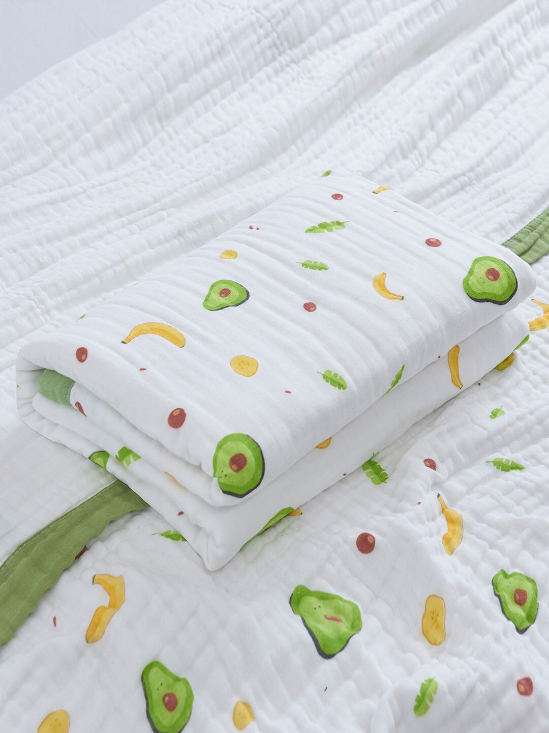 

JC HOME Green & White Summer 300 GSM Single Bed Blanket