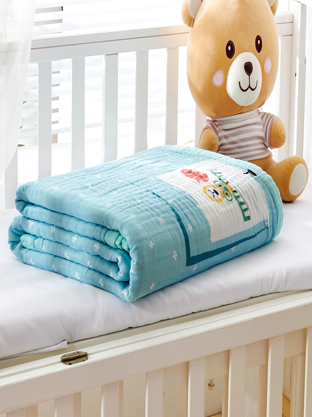 

JC HOME Blue & White Summer 300 GSM Single Bed Blanket
