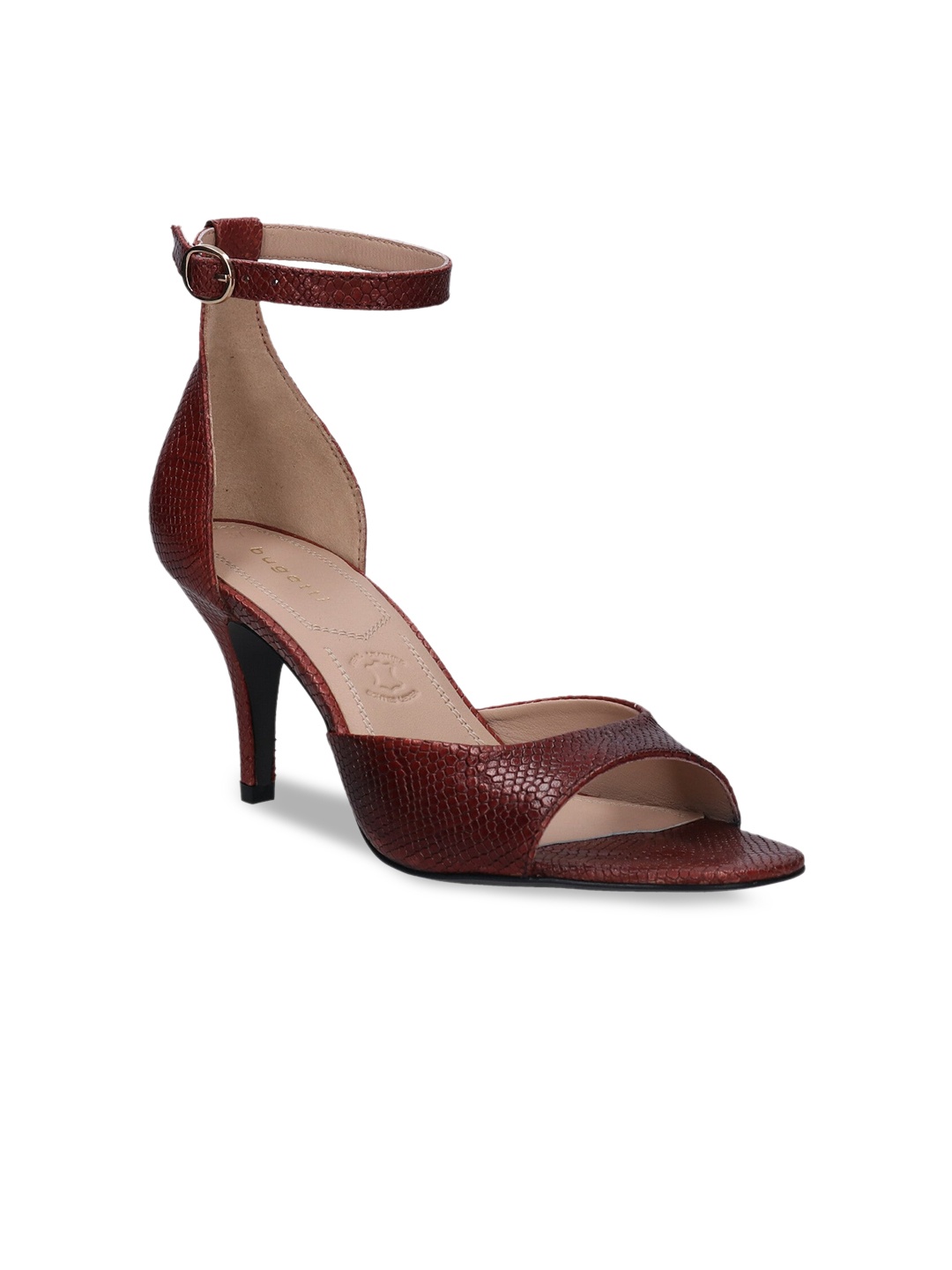 

Bugatti Silvana Brown Textured Leather Heels