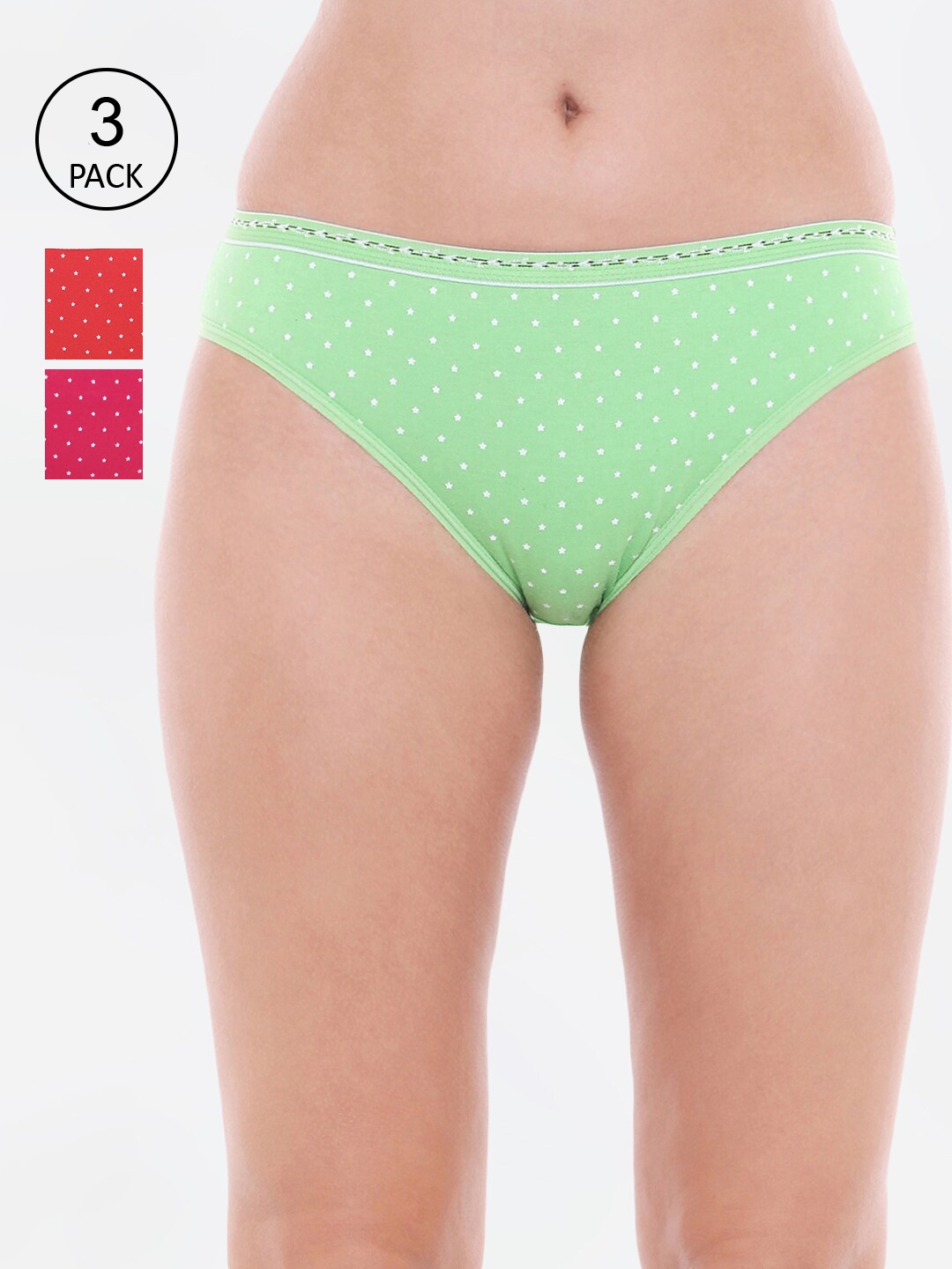 

Bodycare Women Pack of 3 Bikini Briefs 1494-3Pcs-S, Green