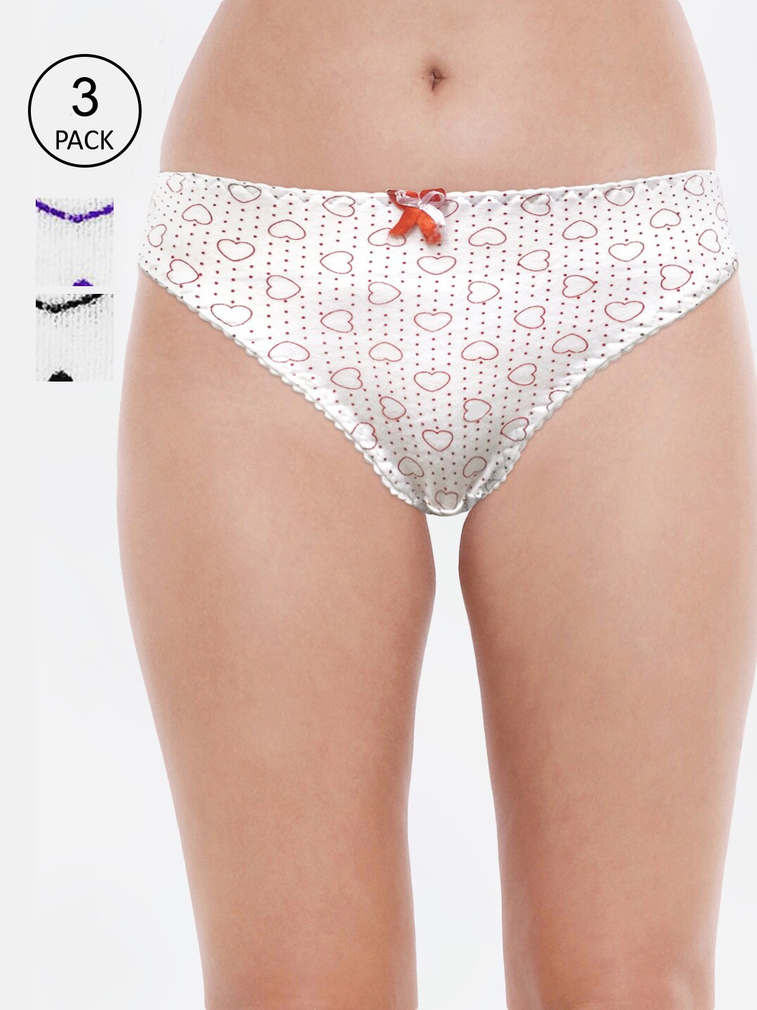 

Bodycare Women Pack Of 3 Assorted Hipster Briefs