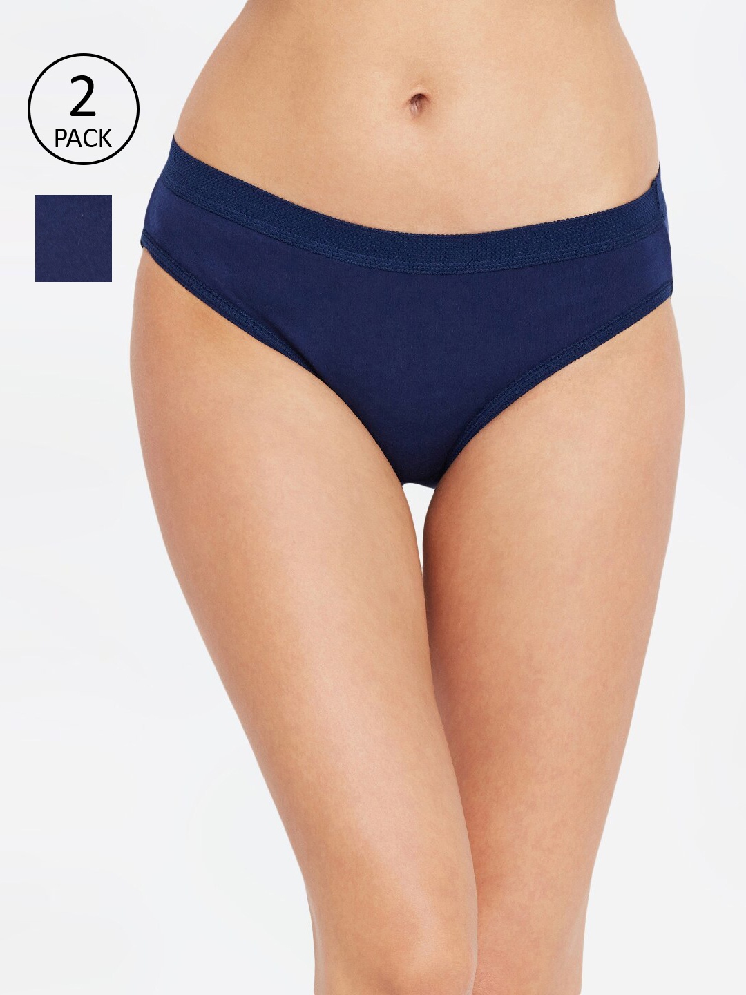 

Bodycare Pack Of 2 Solid Pure Cotton Assorted Briefs