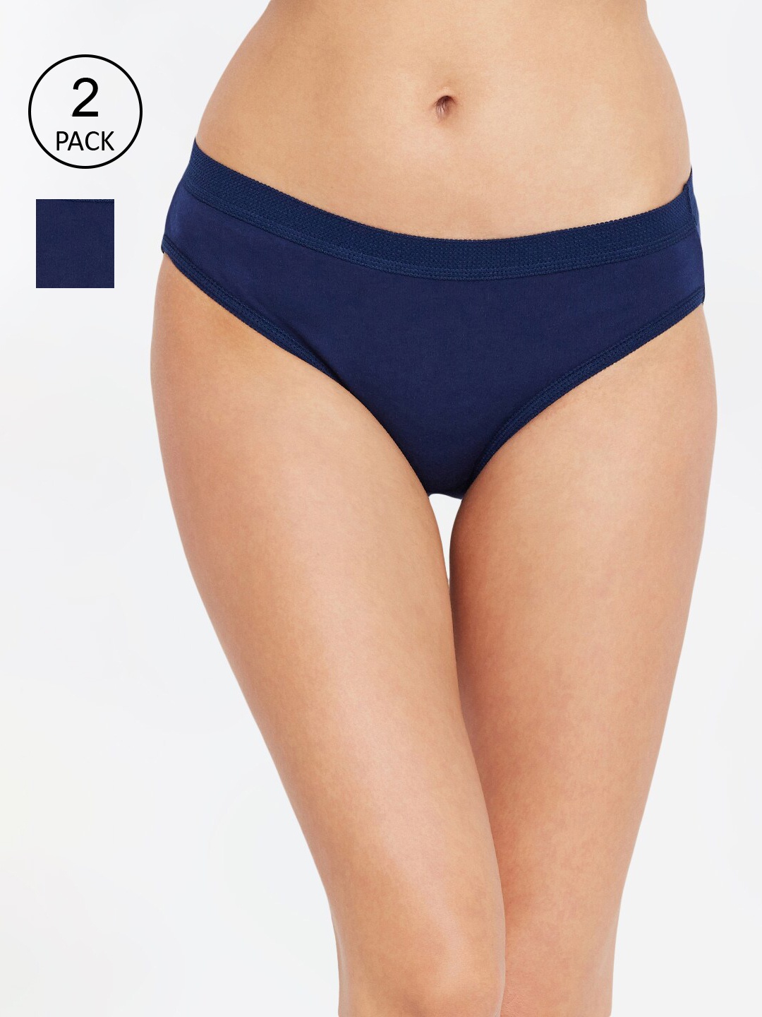 

Bodycare Women Pack Of 2 Assorted Pure Cotton Hipster Briefs