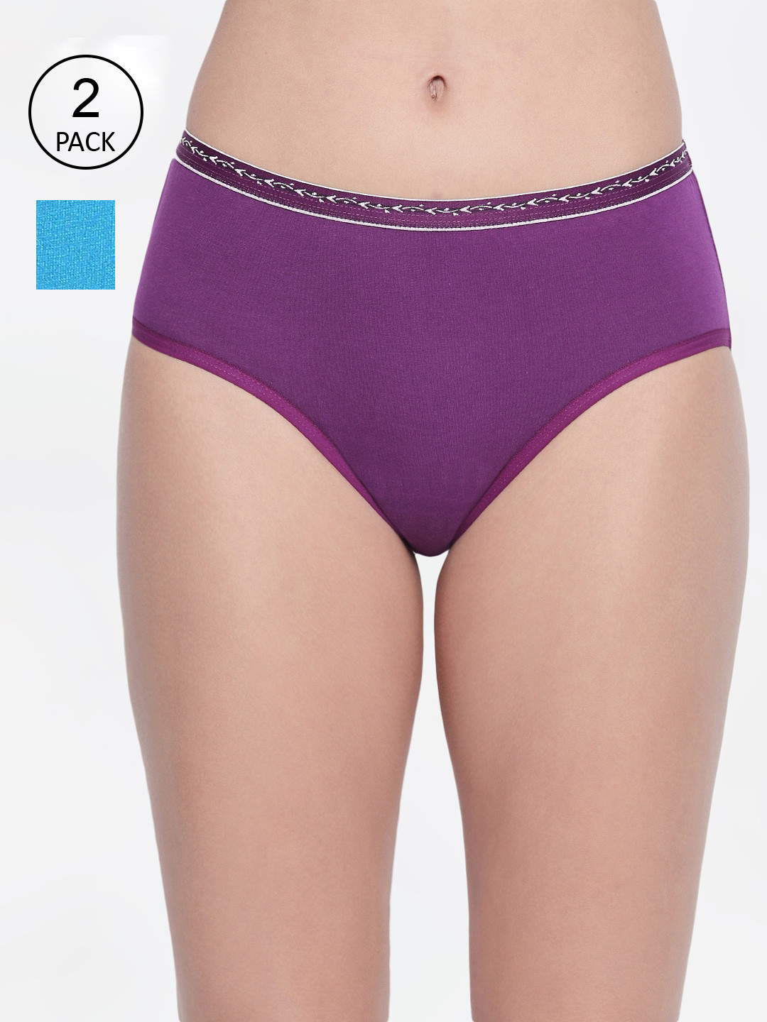 

Bodycare Women Pack Of 3 Solid Hipster Briefs, Multi