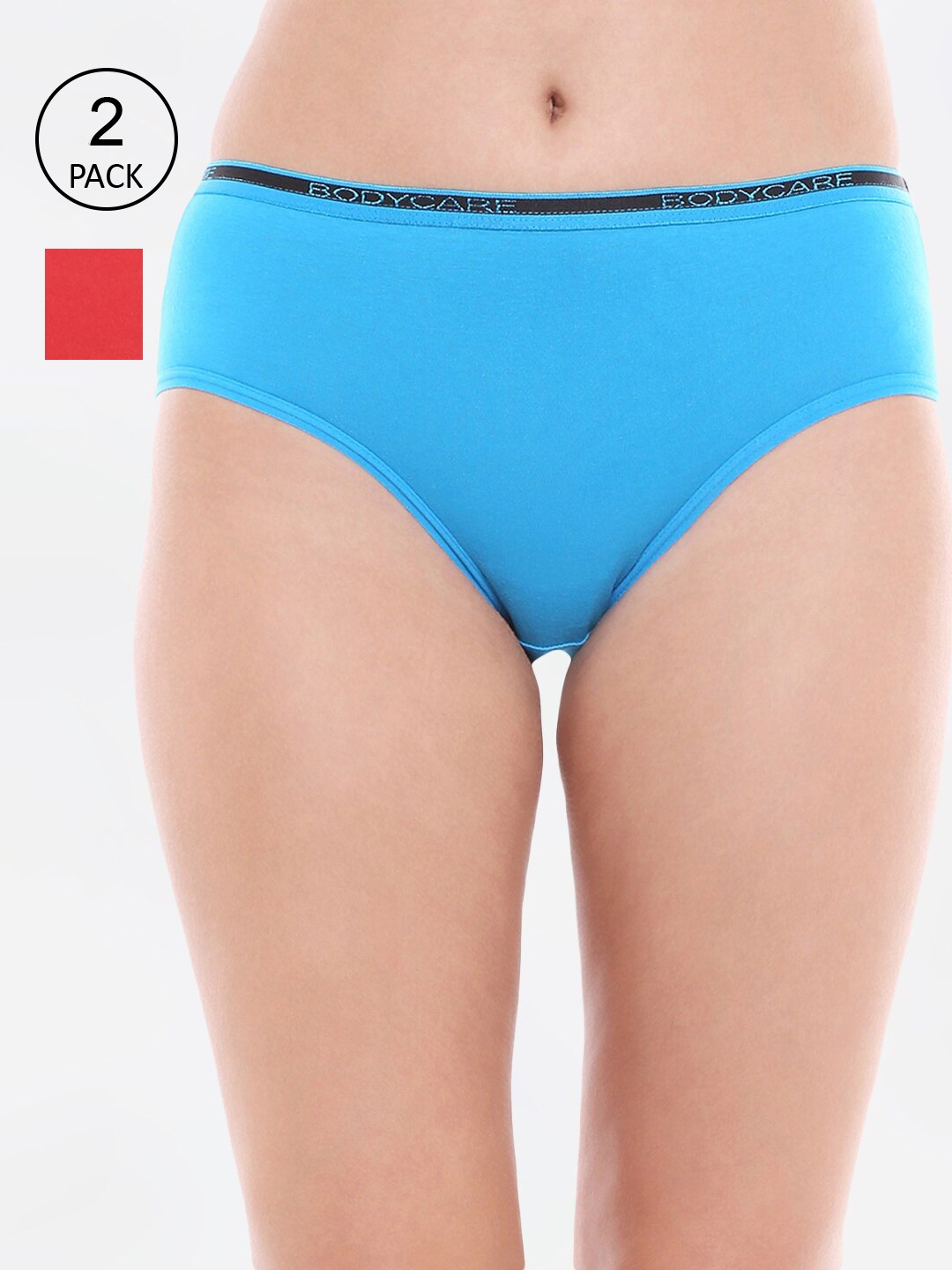 

Bodycare Women Pack Of 3 Solid Pure Cotton Hipster Briefs, Multi