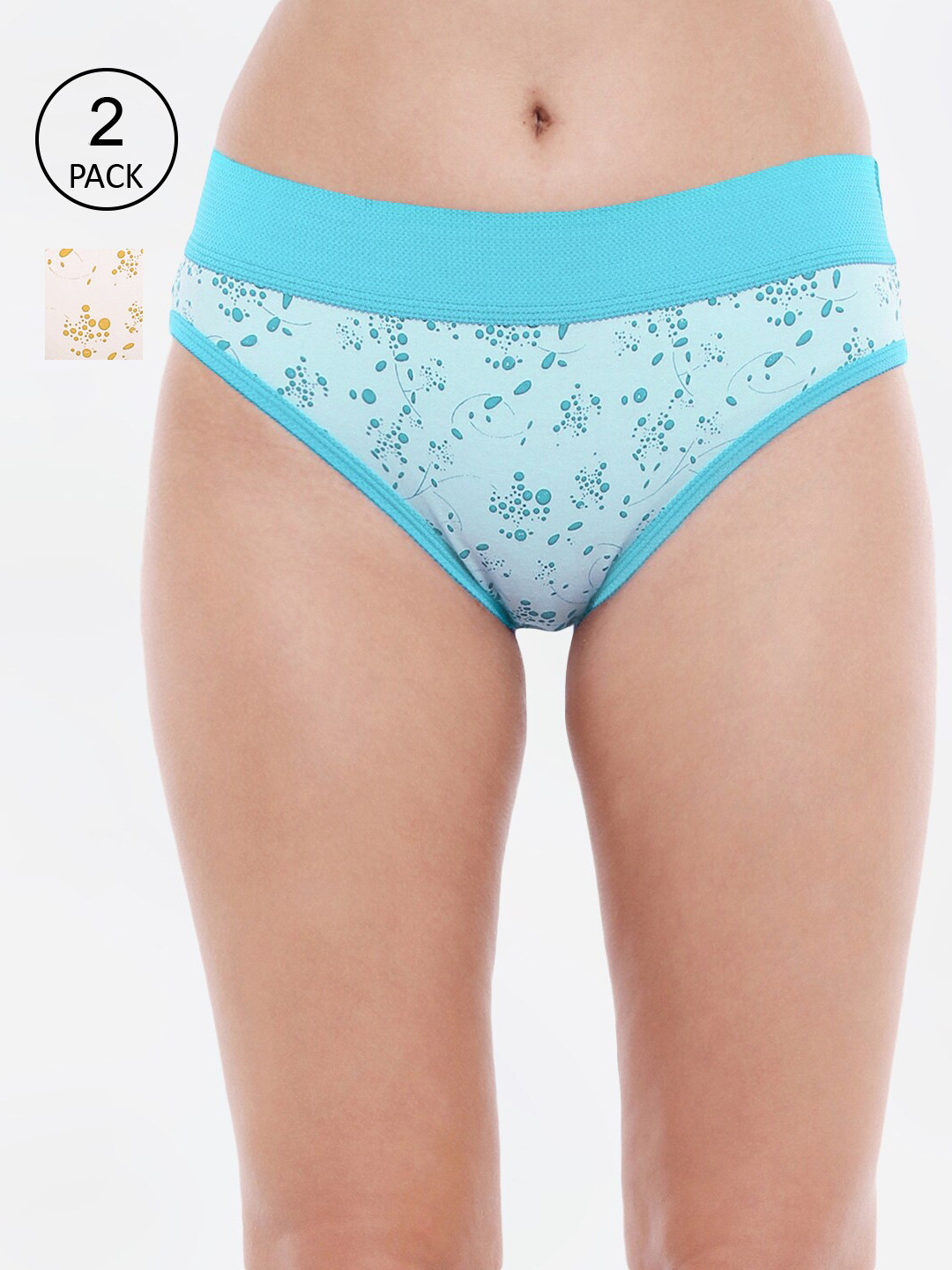 

Bodycare Women Set Of 3 Printed Hipster Briefs, Multi
