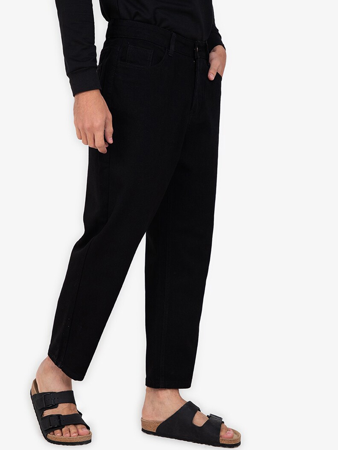

ZALORA BASICS Men Black Low-Rise Jeans