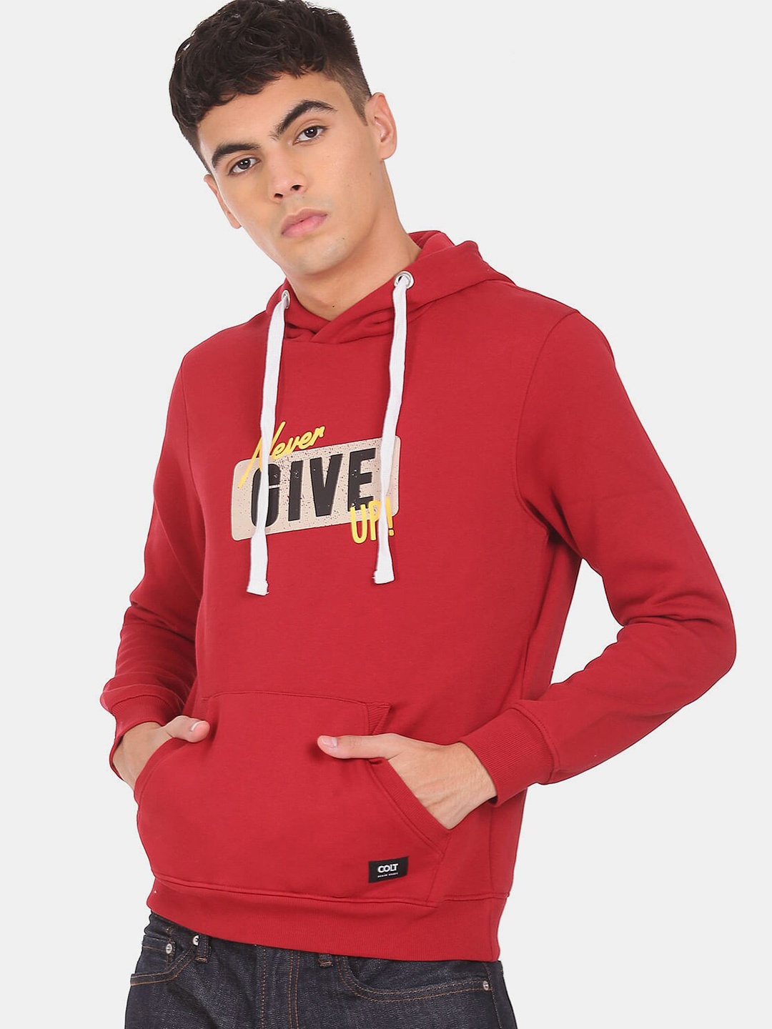 

Colt Men Red Printed Sweatshirt
