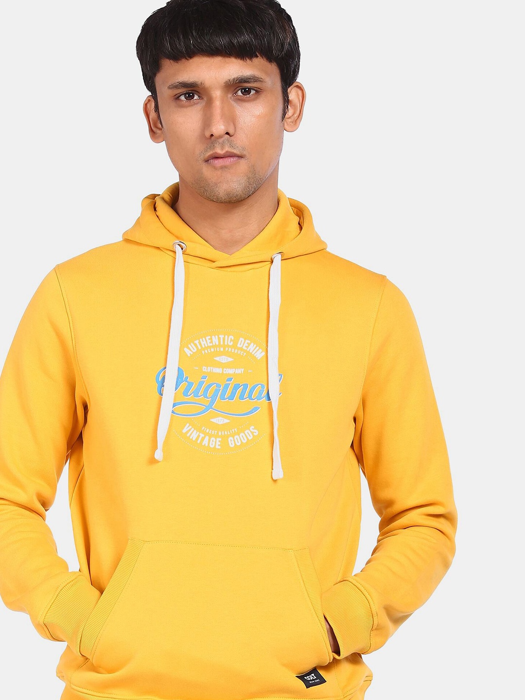 

Colt Men Yellow Printed Sweatshirt