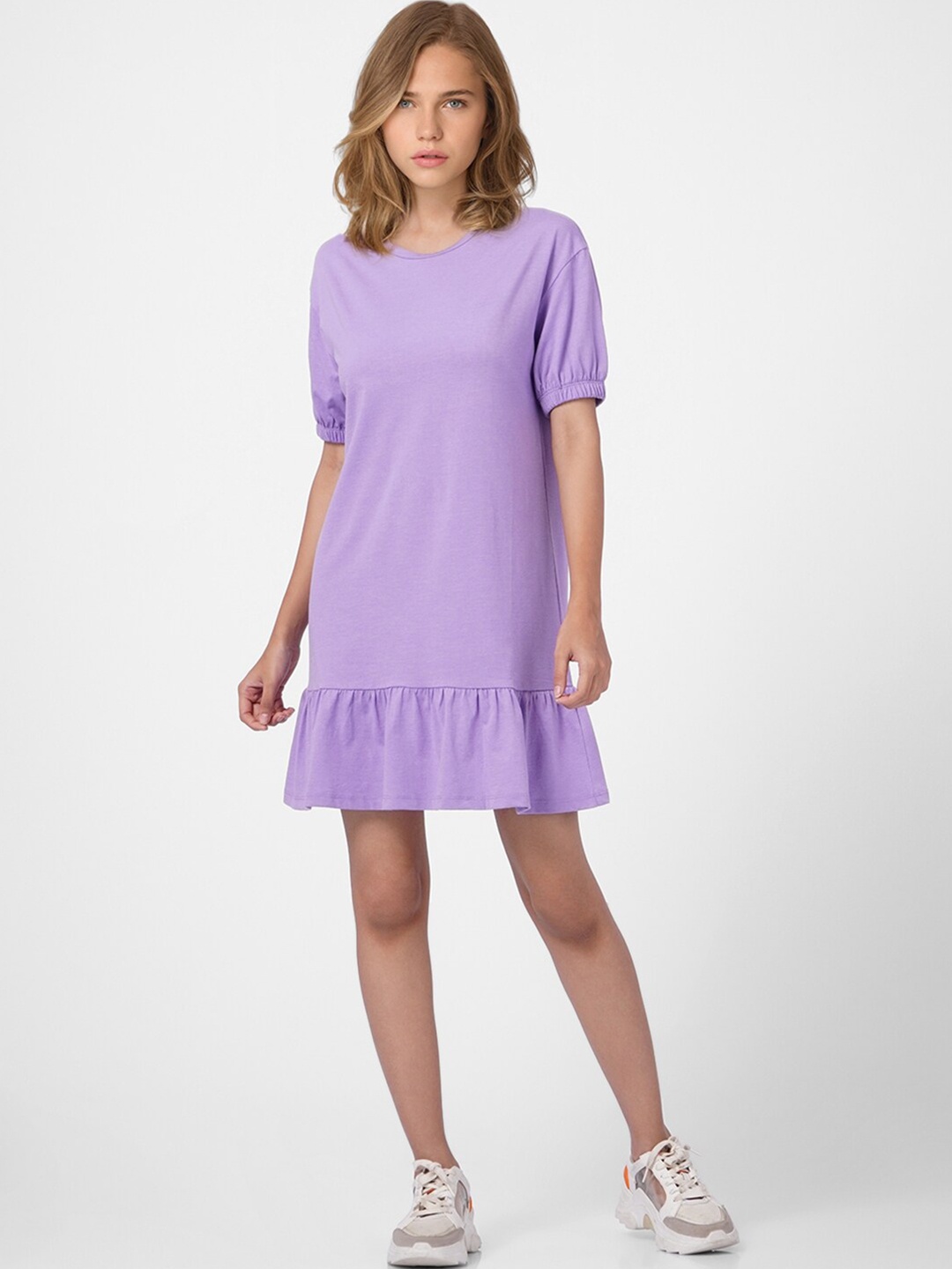 

ONLY Women Purple Drop-Waist Dress