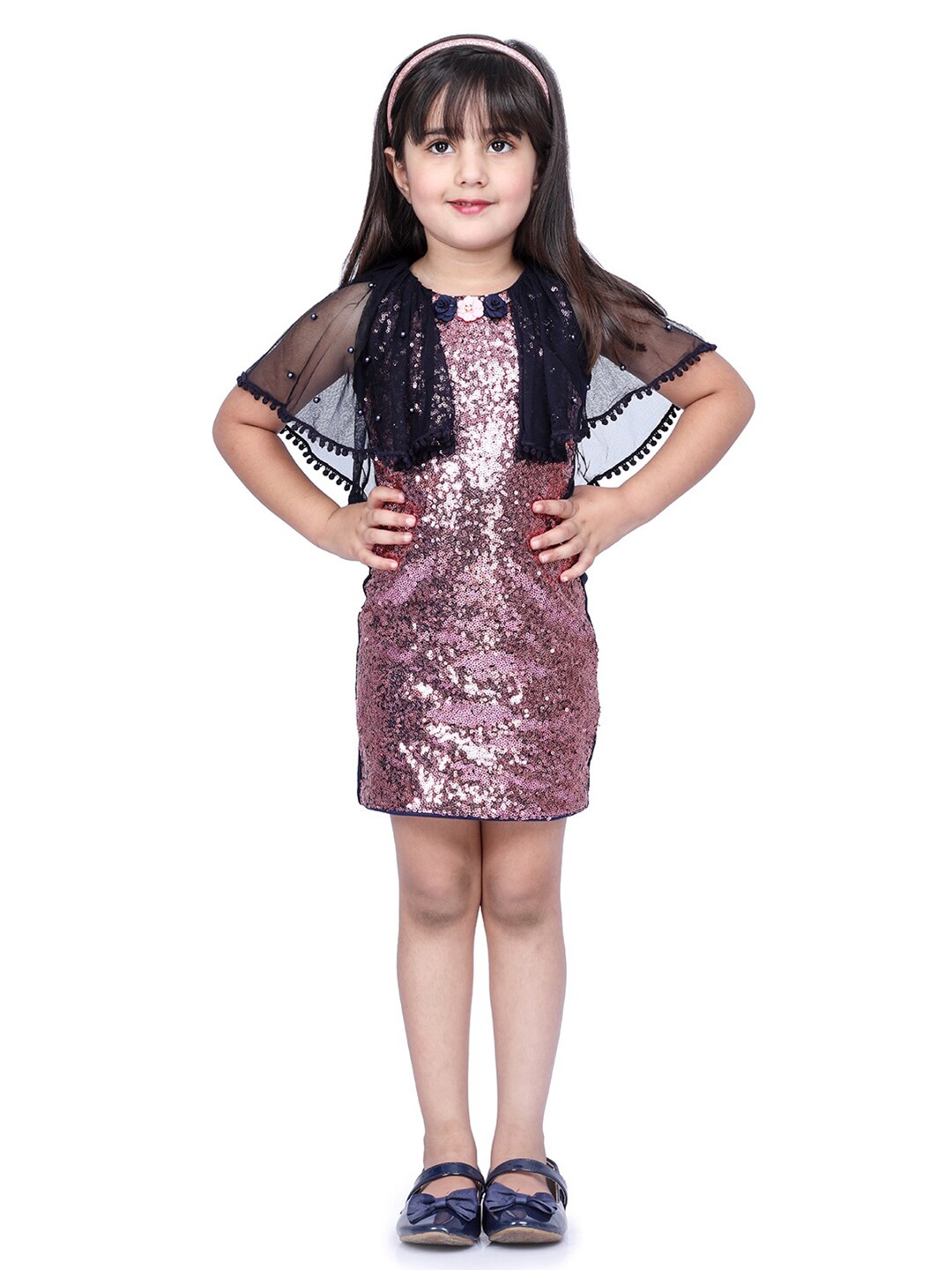 

Peppermint Sequin Embellished Net Sheath Dress, Navy blue