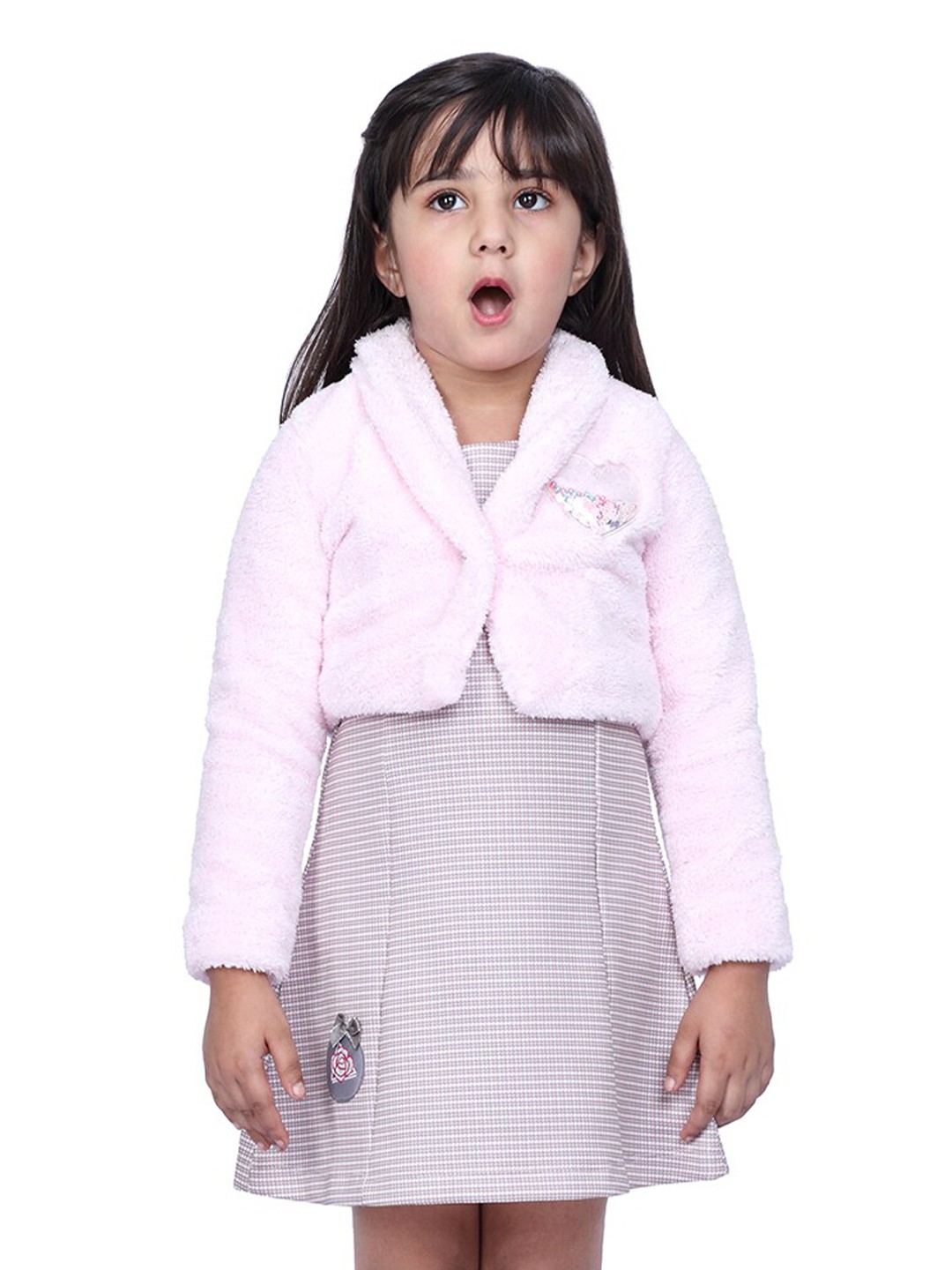

Peppermint Pink Striped A-Line Dress