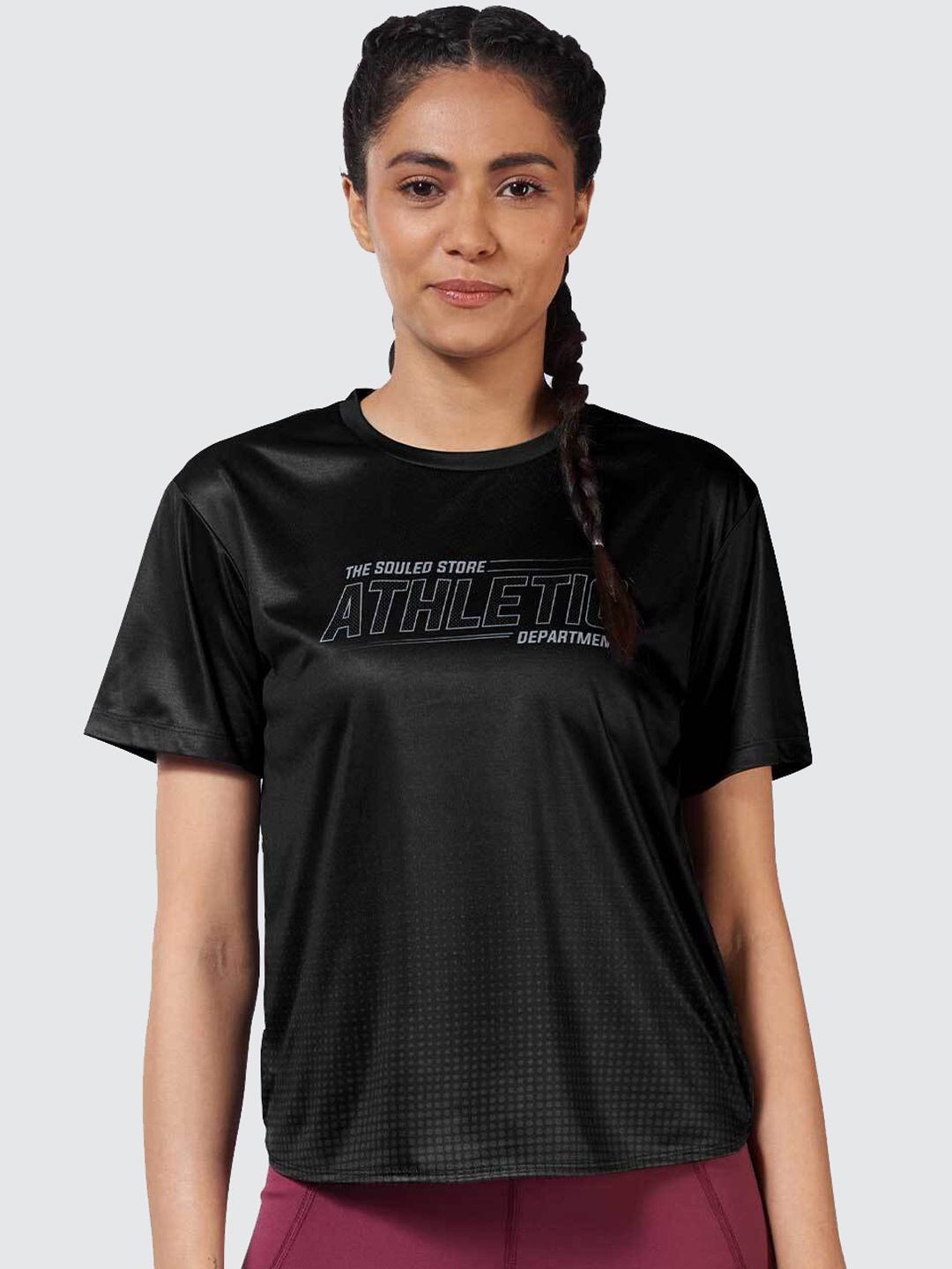 

The Souled Store Women Black Typography Printed T-shirt