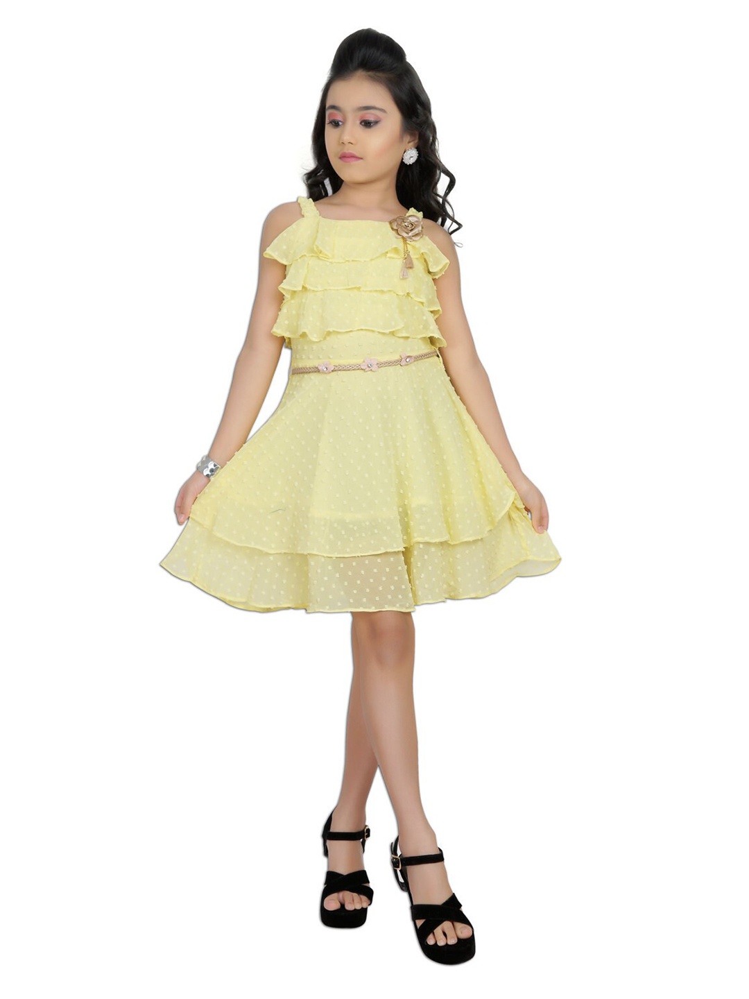 

Tiny Girl Yellow Blouson Dress