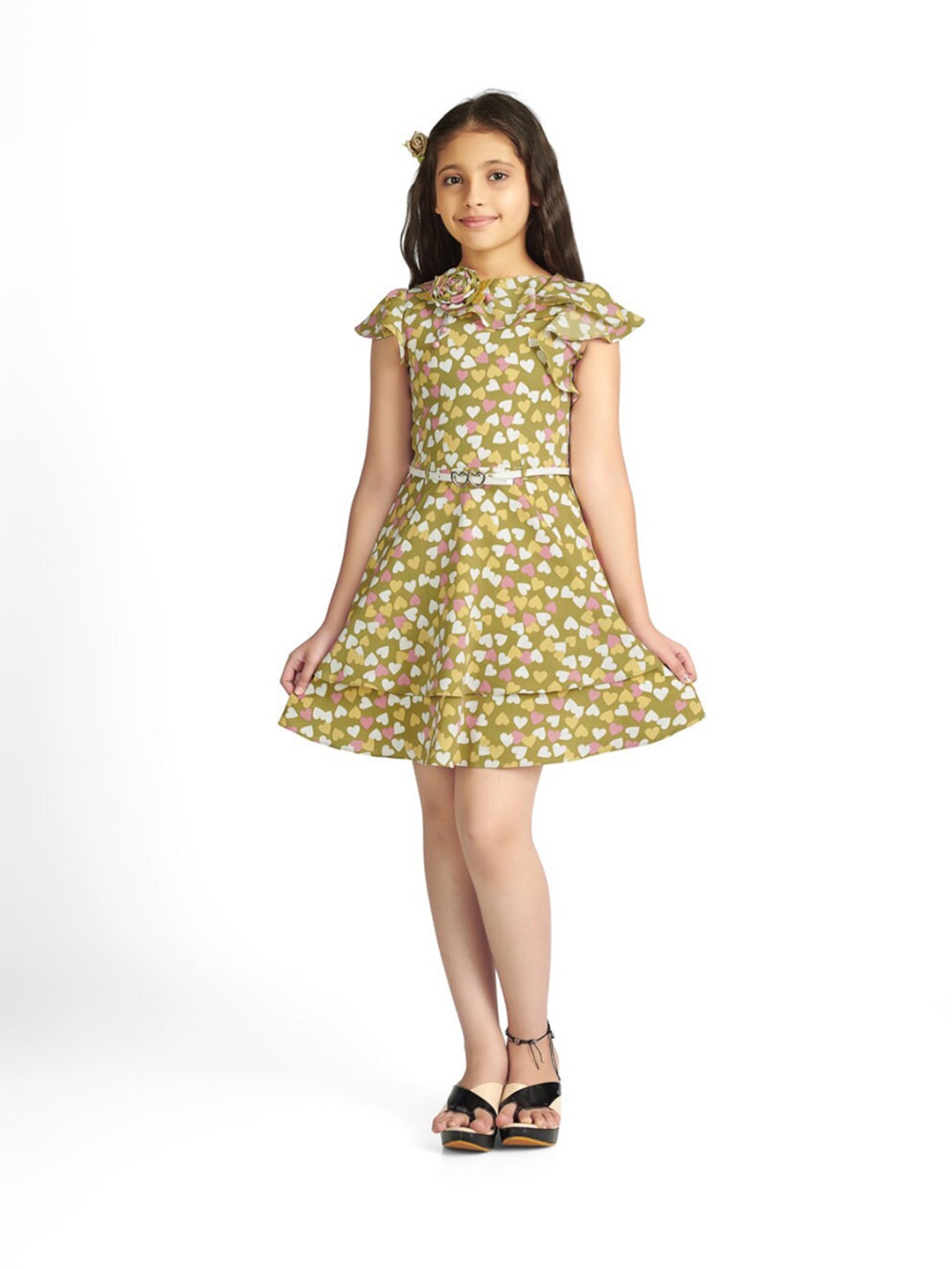 

Tiny Girl Green Peplum Dress