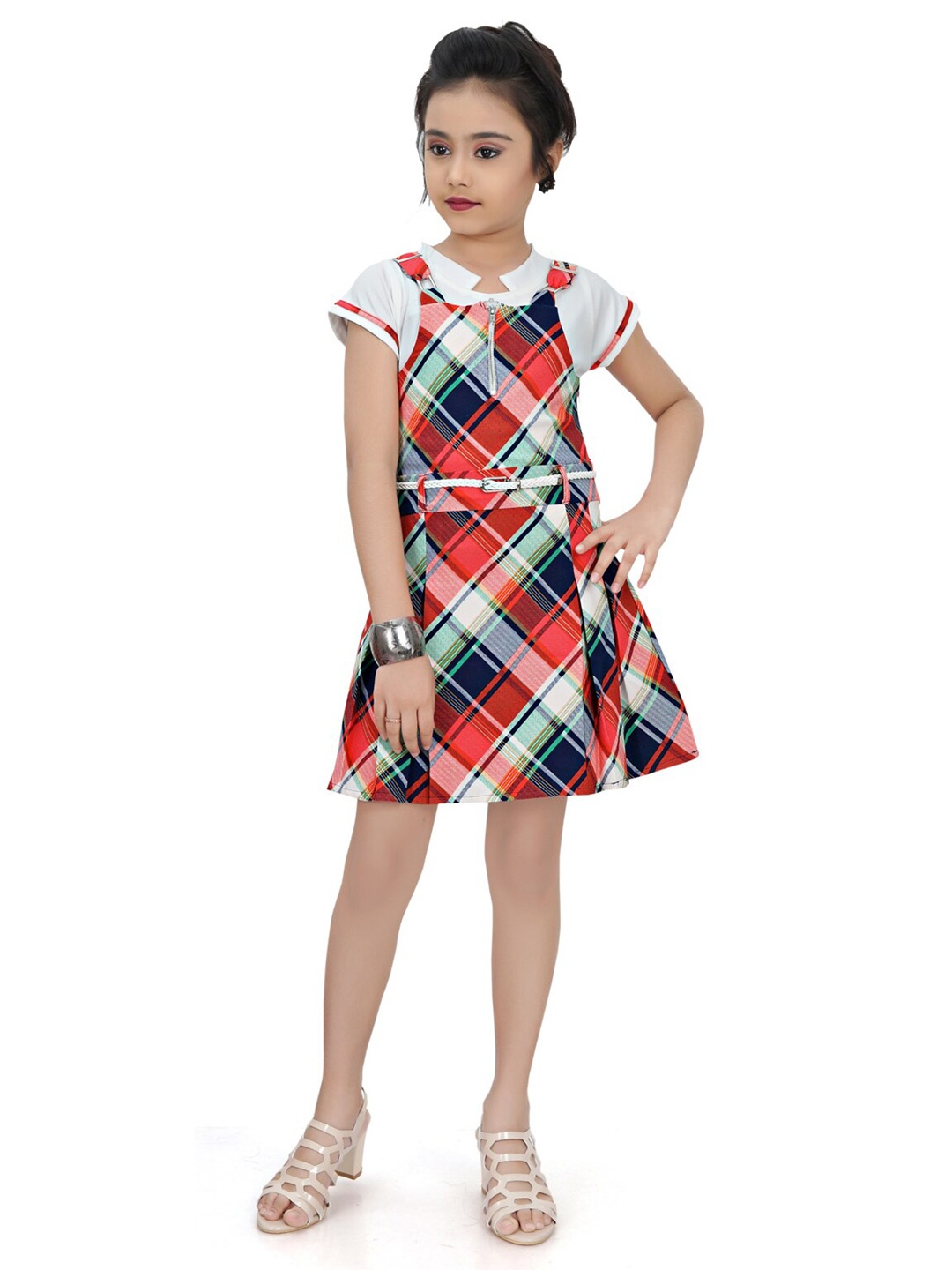 

Tiny Girl Red & White Checked Dress