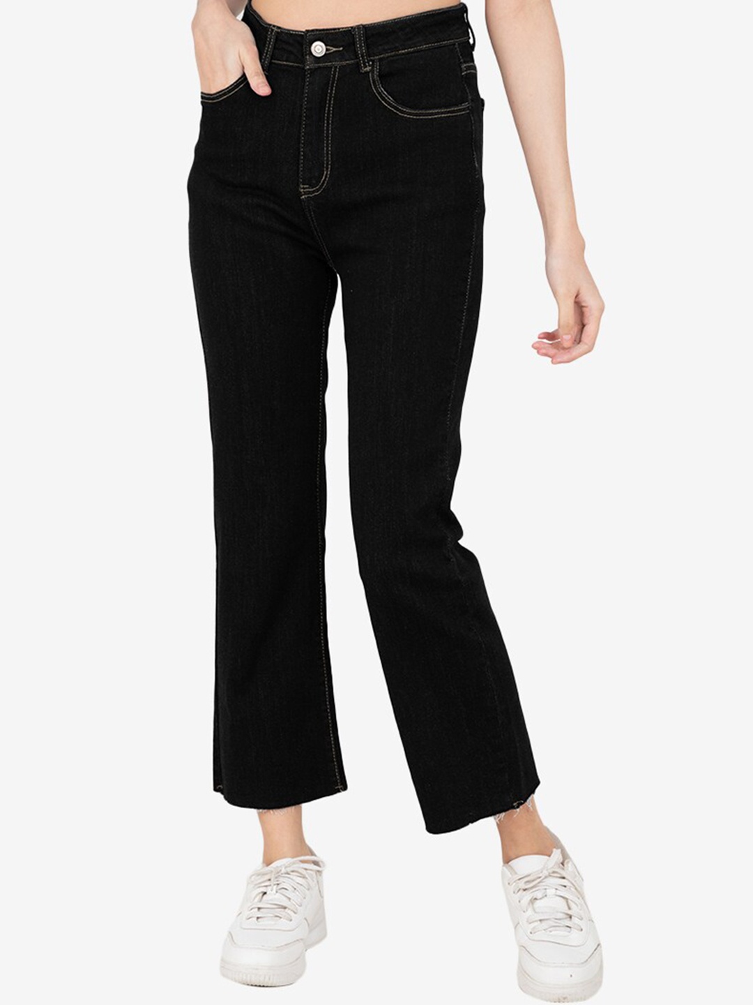 

ZALORA BASICS Women Blue High-Rise Stretchable Jeans