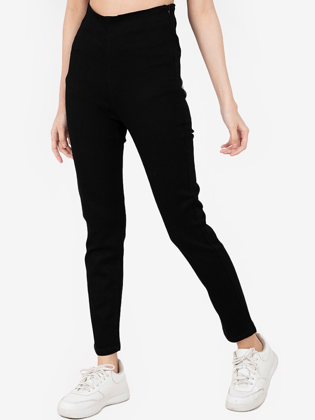 

ZALORA BASICS Women Black Slim Fit High-Rise Jeans