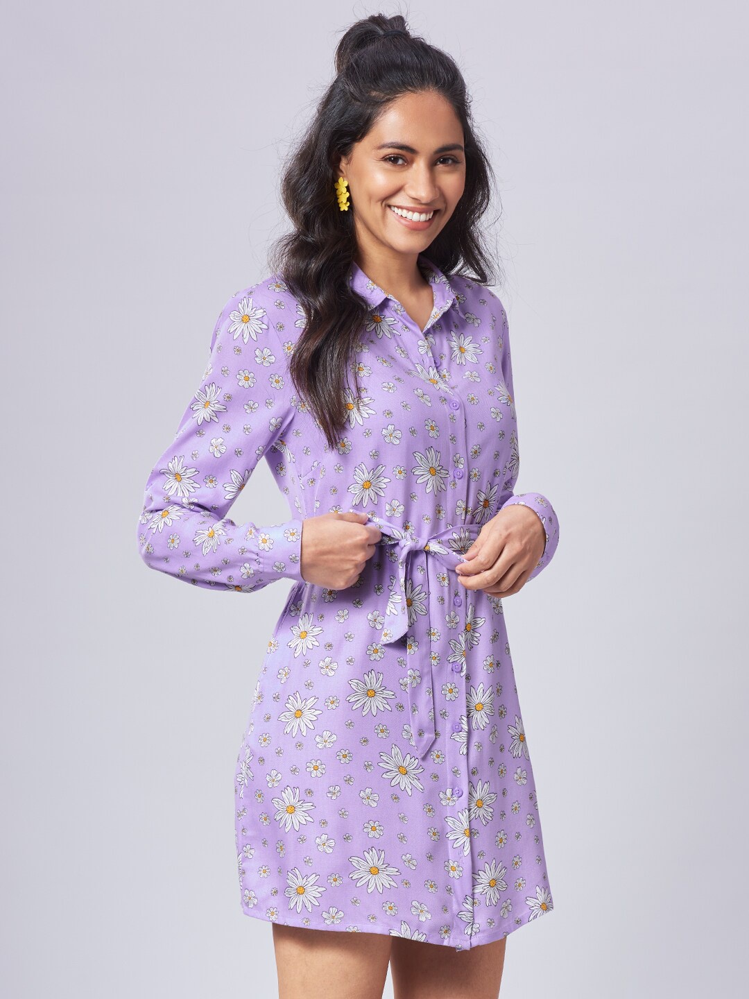 

The Souled Store Purple Shirt Dress