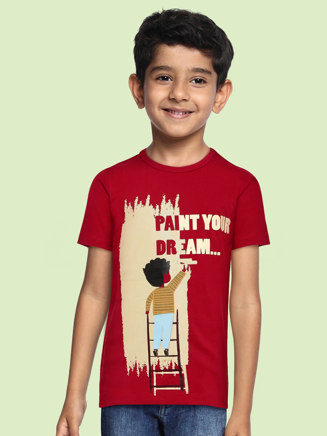

LAdore Kids Red Printed T-shirt