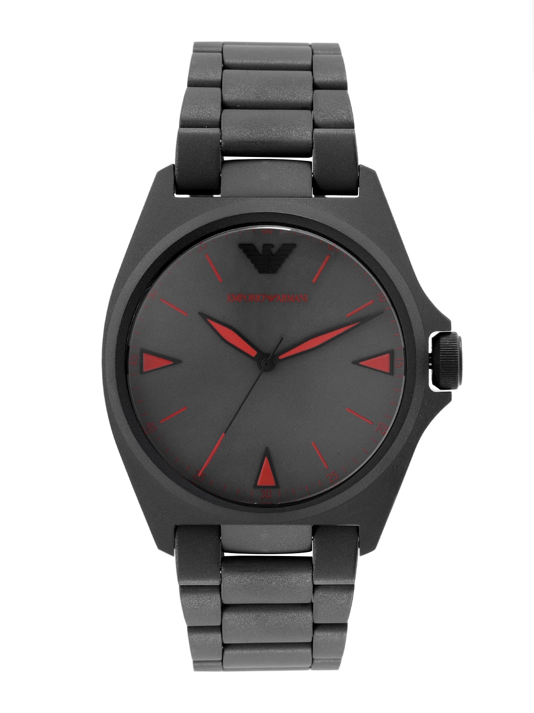 

Emporio Armani Men Charcoal Grey Analogue Watch AR11393