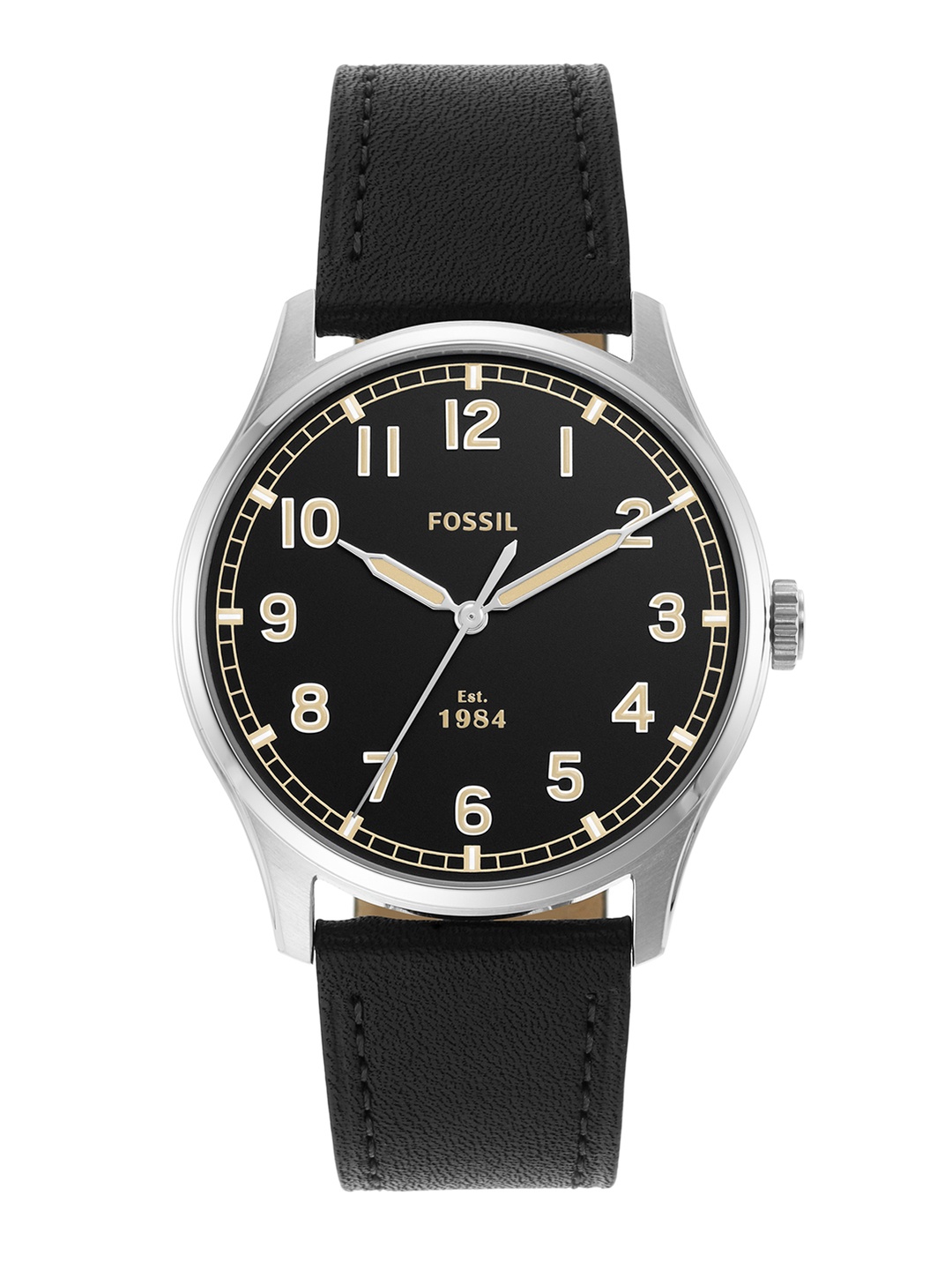 

Fossil Men Black Dial & Leather Straps Dayliner Analogue Watch FS5926