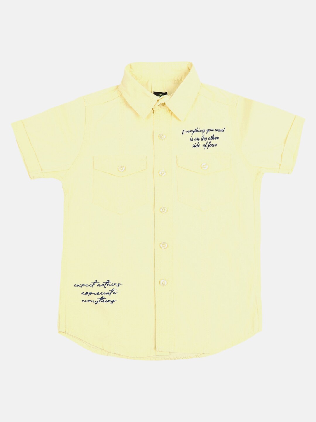 

V-Mart Boys Yellow Casual Shirt