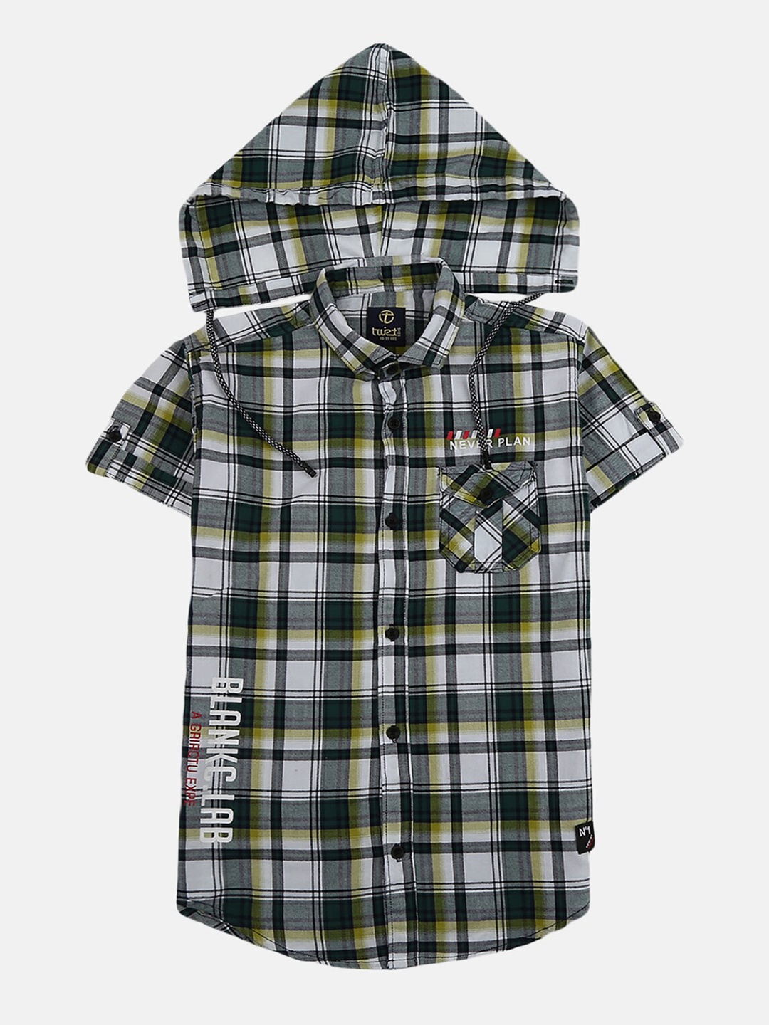 

V-Mart Boys Green Tartan Checked Casual Shirt