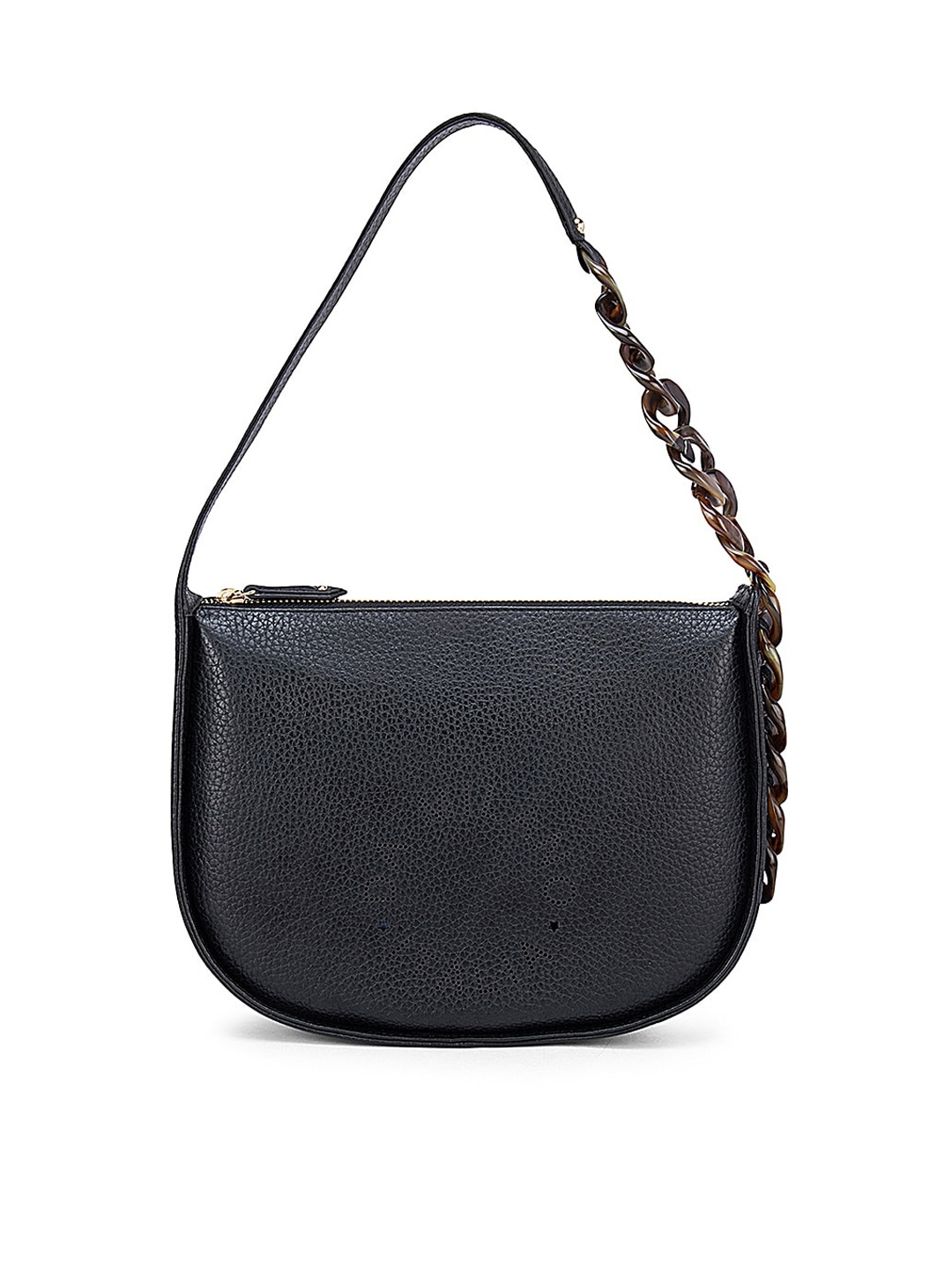 

Da Milano Black Leather Half Moon Shoulder Bag