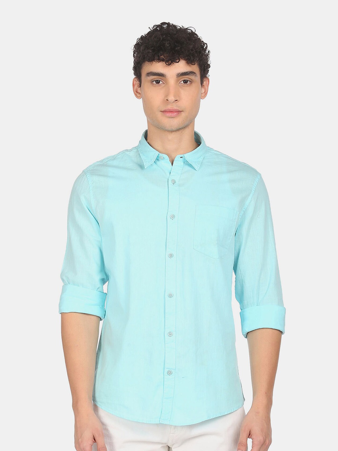 

Ruggers Men Blue Casual Shirt